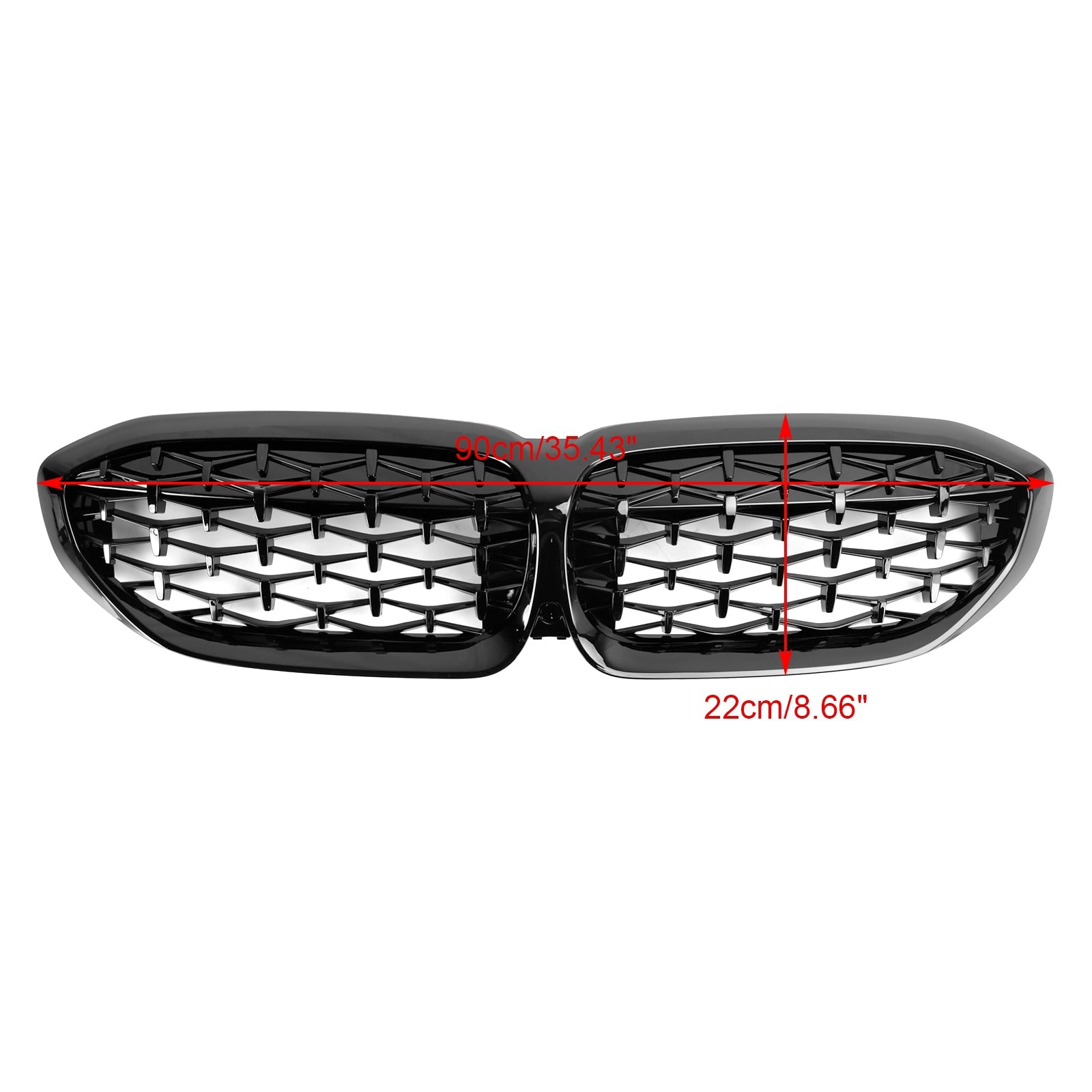 BMW 3 Series G20 2019-2022 Diamond Black Kidney Grille 51138072085