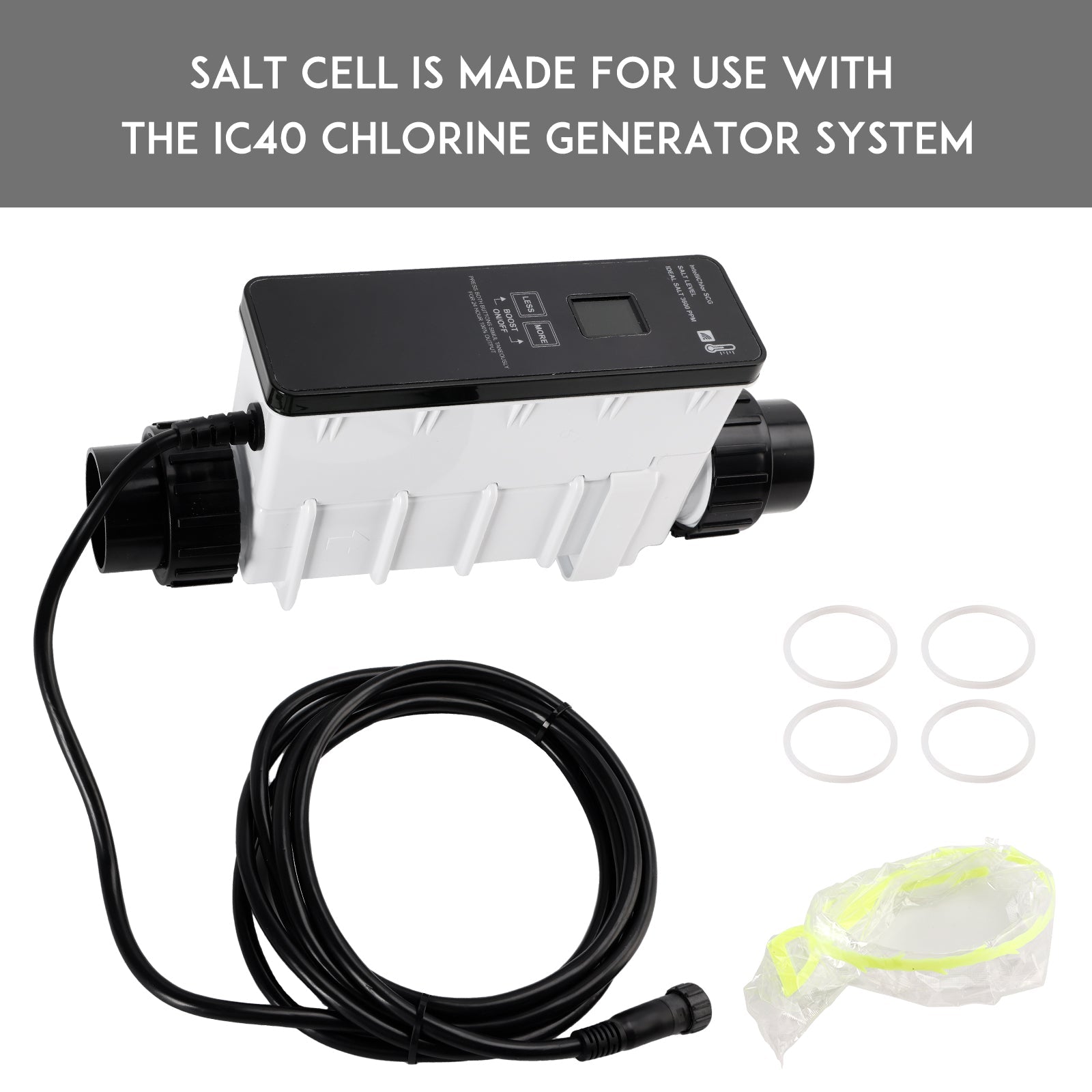 IC40 EC-520555 Replacement Salt Cell Chlorine Generator for In-Ground Pools Up