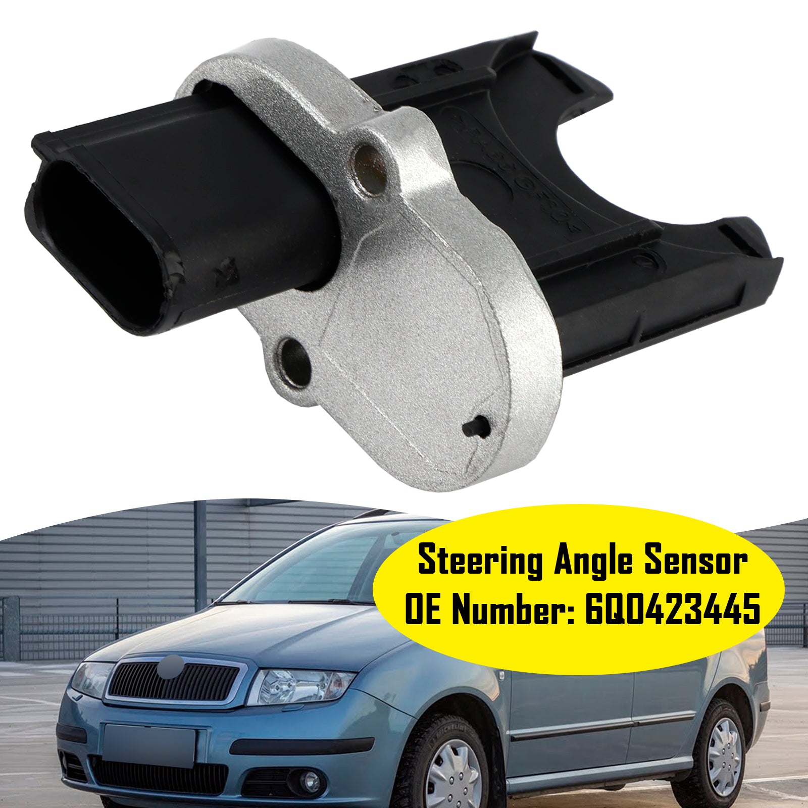 Steering Angle Sensor 6Q0423445 For Seat Cordoba Ibiza Skoda Fabia Rapid VW Polo