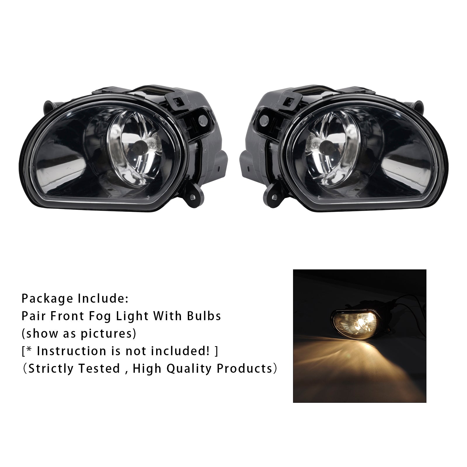 2004-2007 Audi  A8 D3 Pair Side Front Bumper Fog Light 4E0941700A