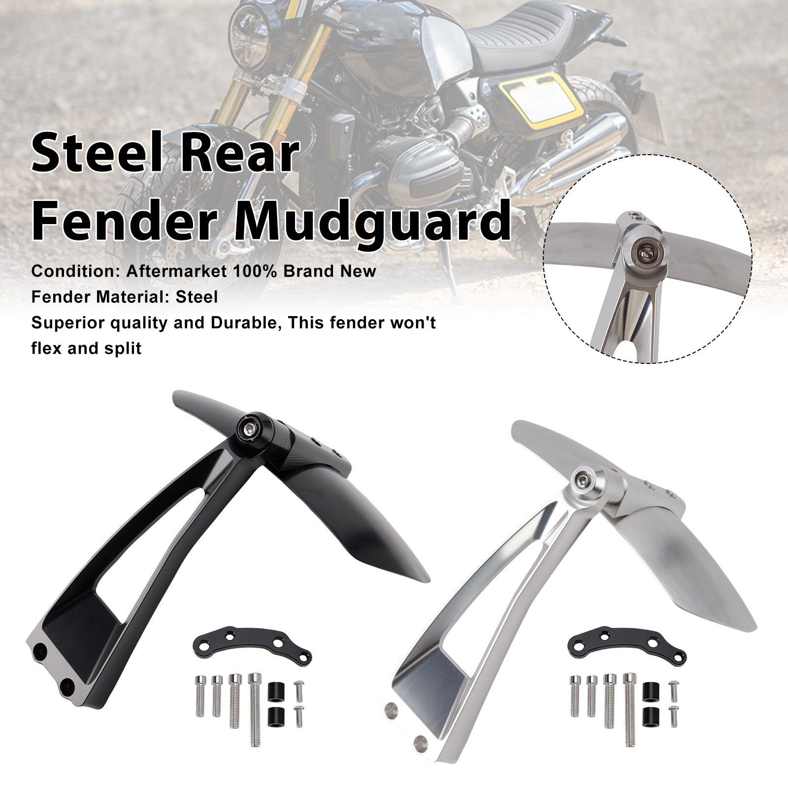 Steel Rear Fender Mudguard Fit For BMW R12 R12S R nineT Scrambler Pure
