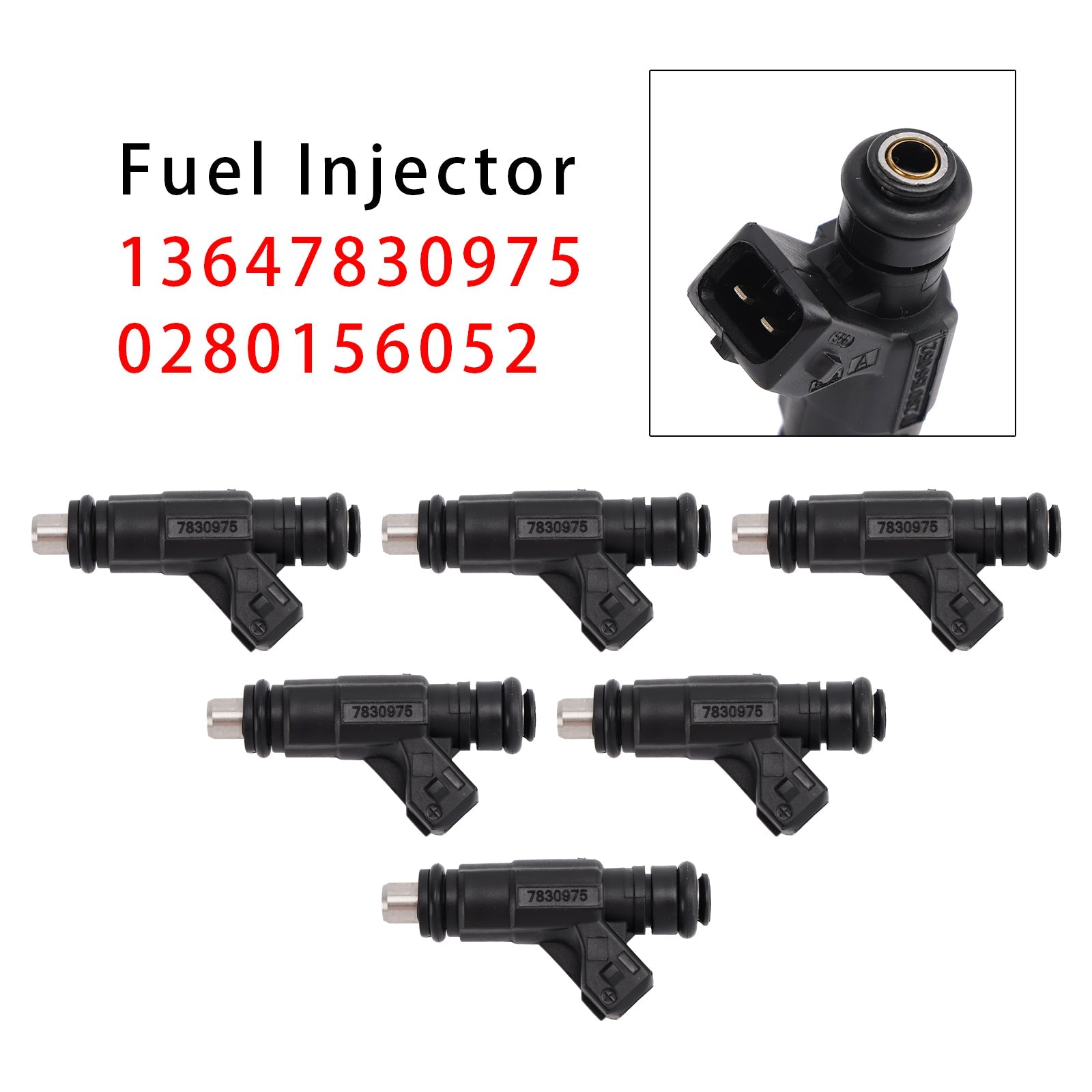 6Pcs Fuel Injector For BMW E46 S54 M3 Z4 3.2 01-06 13647830975 0280156052