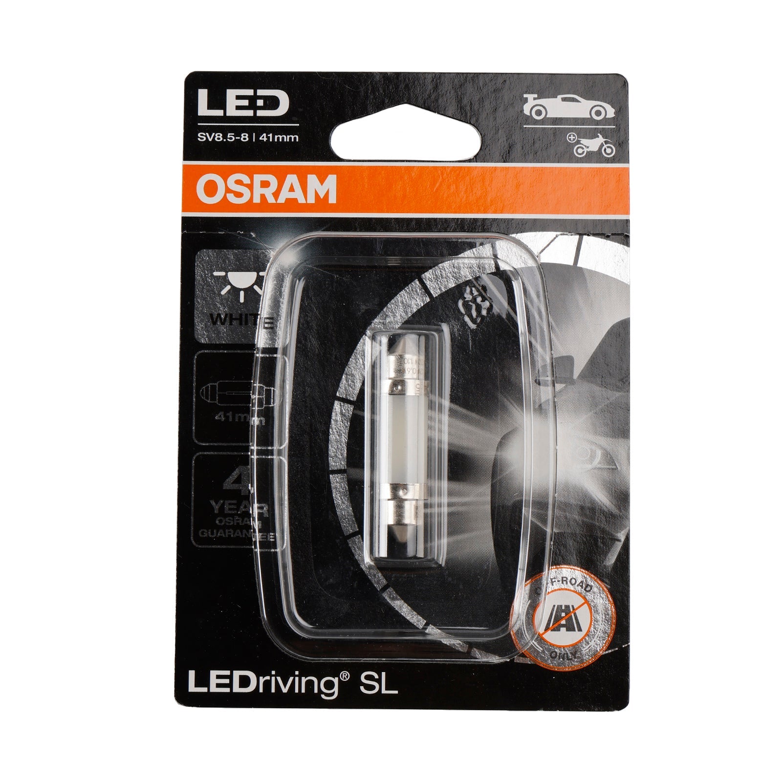Car Light LEDriving SL C5W 6413DWP 41MM 12V 0.6W 6000K For OSRAM