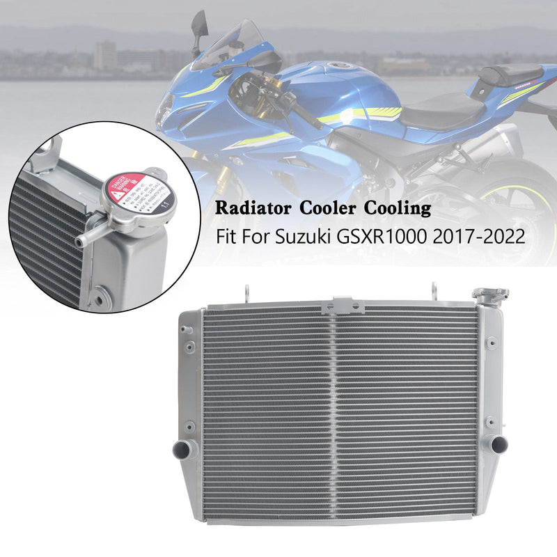 Suzuki GSXR 1000 GSX-R 2017-2024 K11 Engine Radiator Cooler Cooling Silver