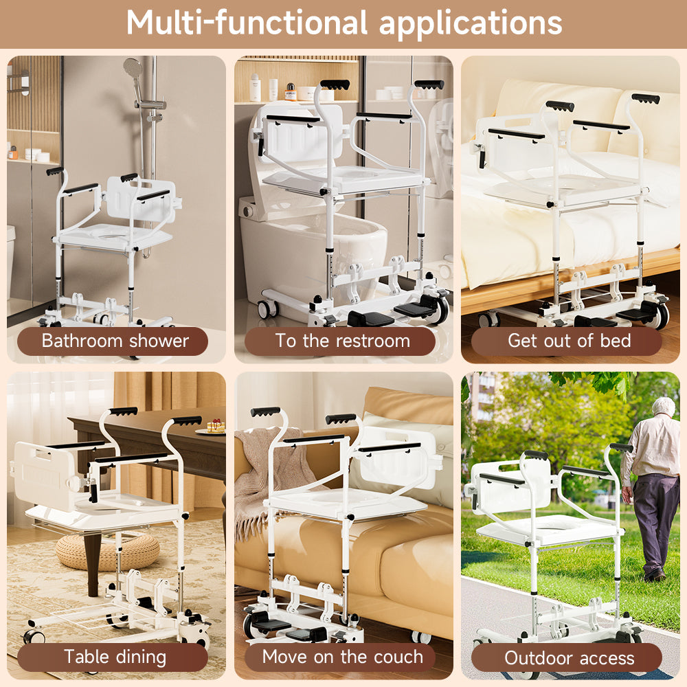 Patient Chair Transferred Lift Wheelchair Removable Split Type Wheelchair 250 lb