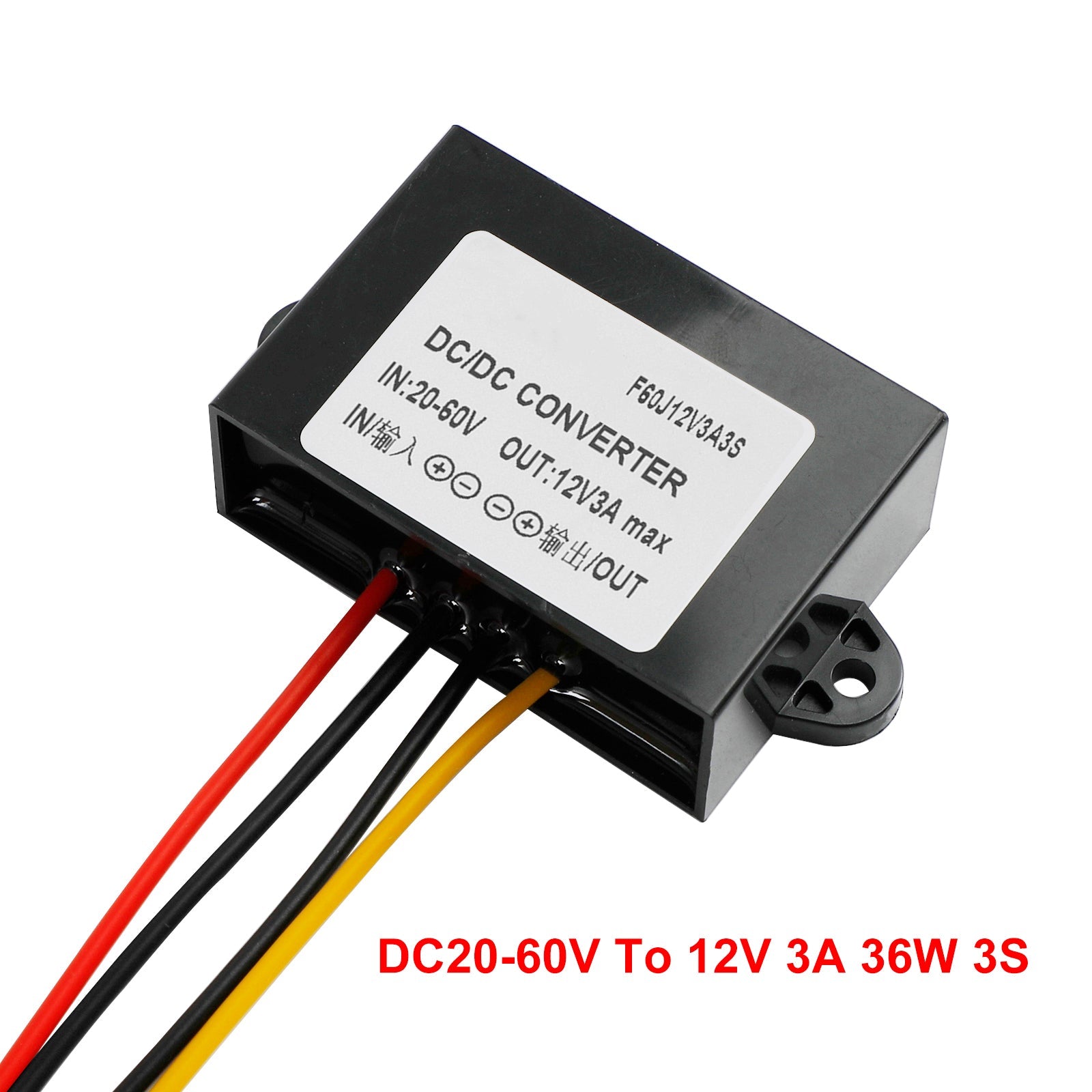 DC 20-60V To DC12V 3A 36W Converter Regulator Power Supplies Transformer
