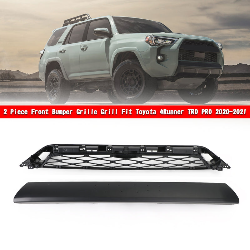 2 Piece Front Bumper Grille Grill Fit Toyota 4Runner TRD PRO 2020-2024 Black