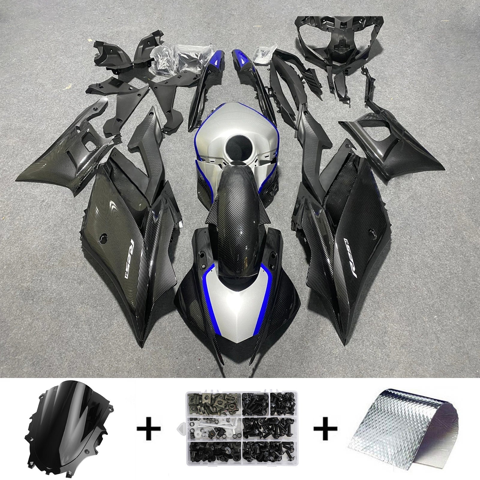 Yamaha YZF-R3 R25 2022-2023 Fairing Kit هيكل السيارة بلاستيك ABS