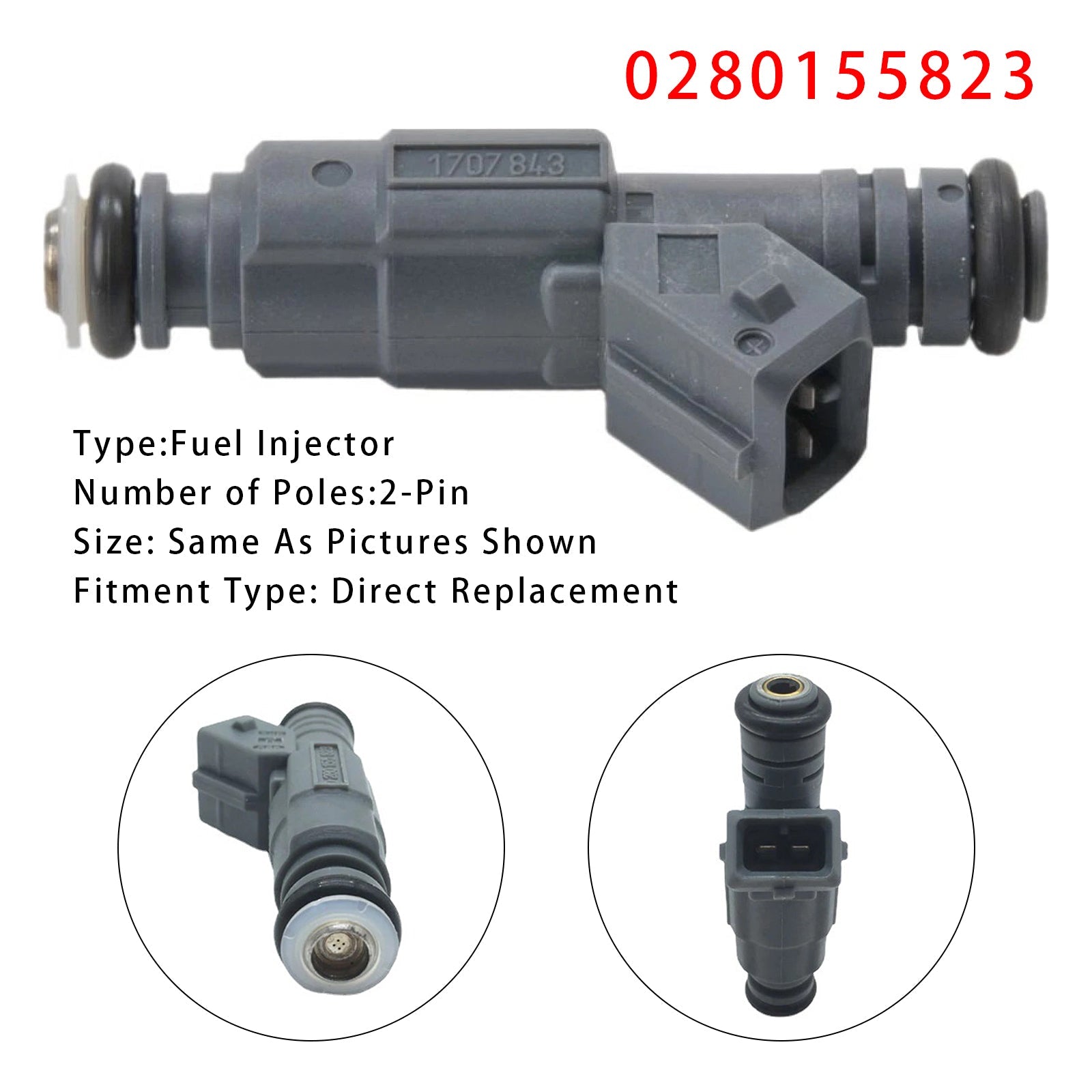 1Pcs Fuel Injector For BMW X5 E39 E38 E53 Land Rover Range Rover MK3 0280155823