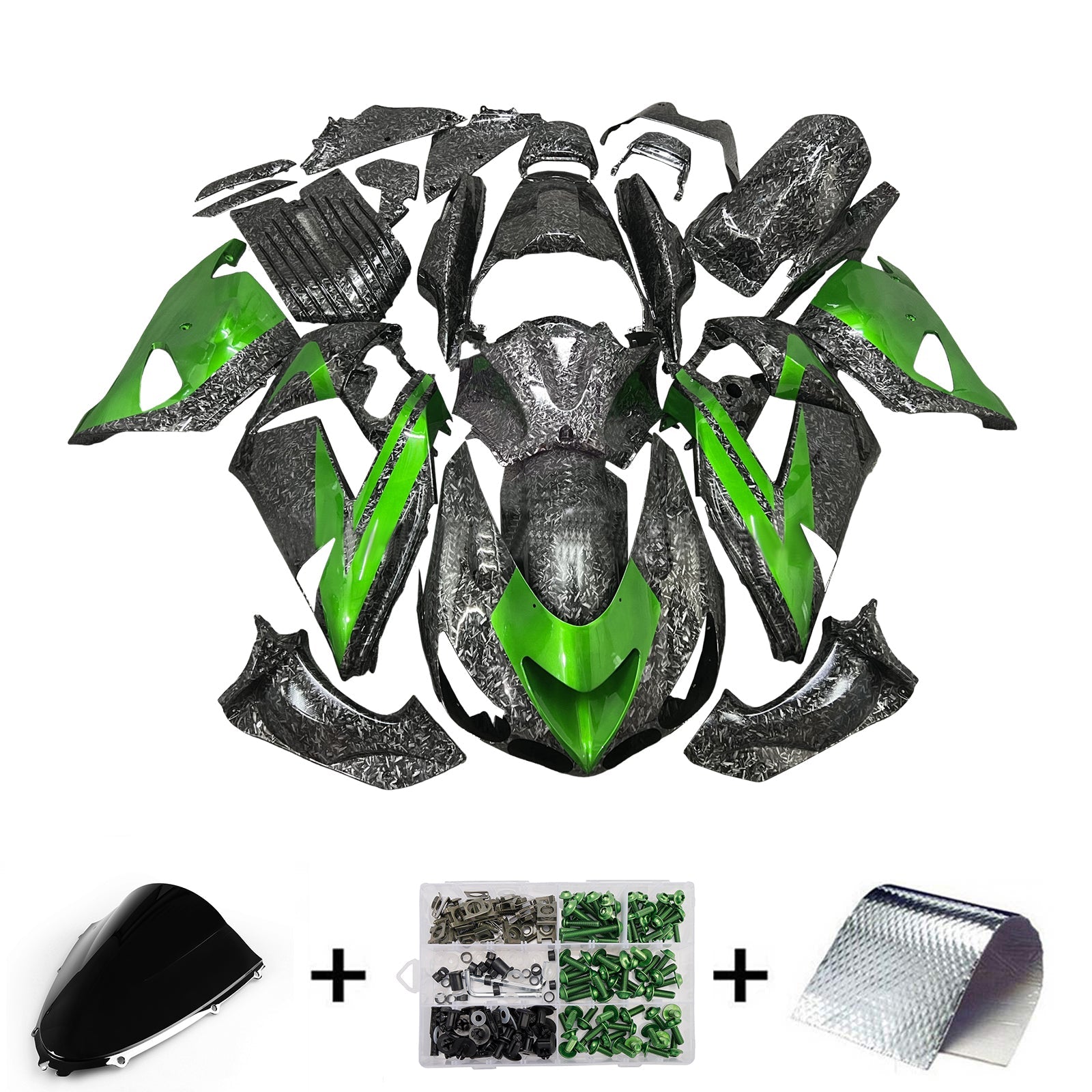 Injection Fairing Kit Bodywork fit For Kawasaki ZX14R ZZR1400 2006-2011