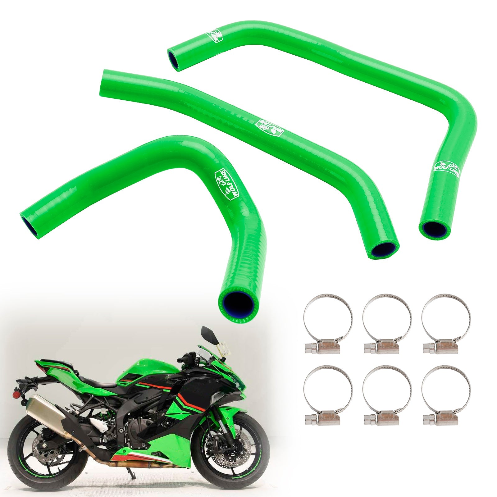 Silicone Radiator coolant Hose kit For Kawasaki ZX4R ZX-4RR 2023-2024