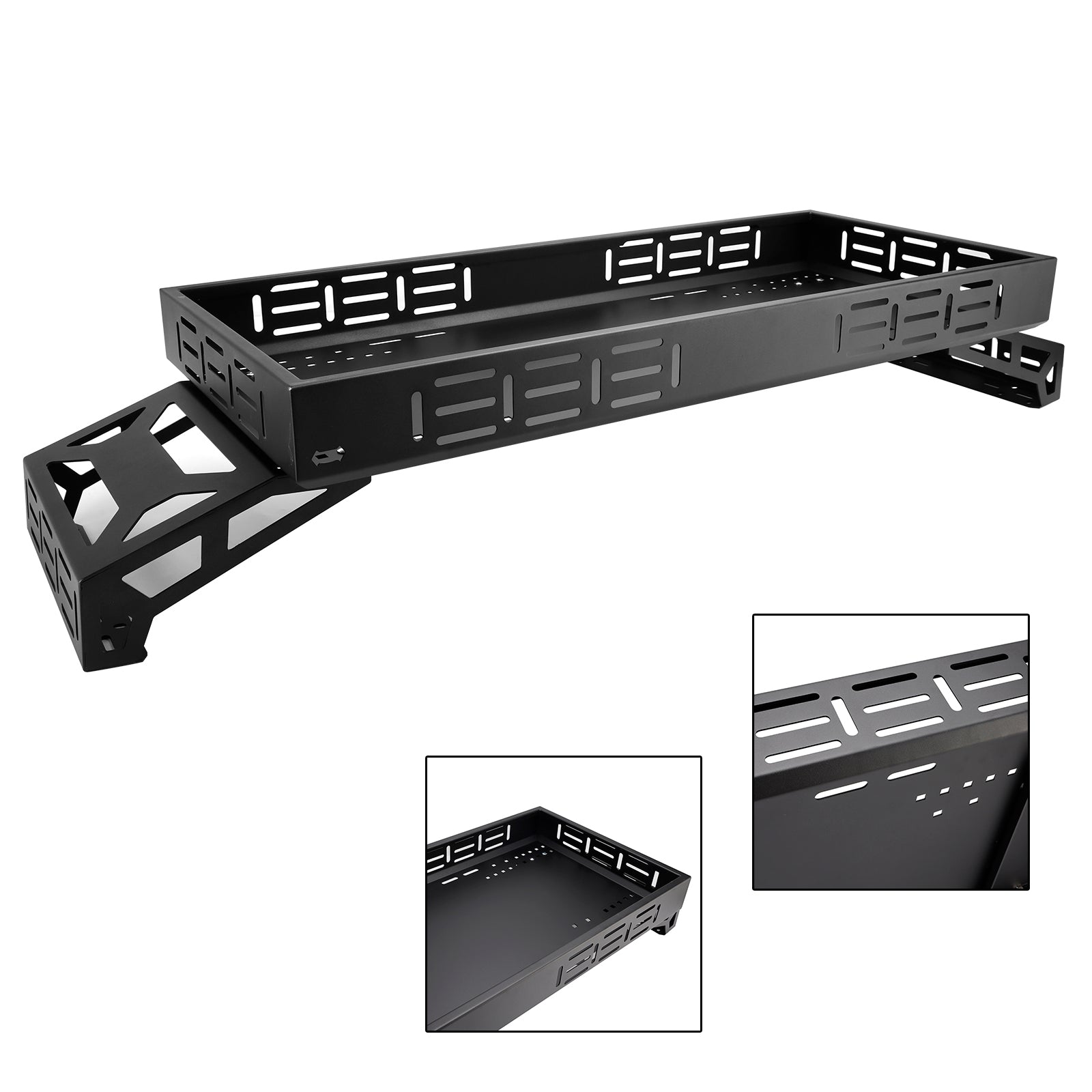 Utv Raised Metal Full-Bed Rack Universal Steel For Polaris Ranger 900 General