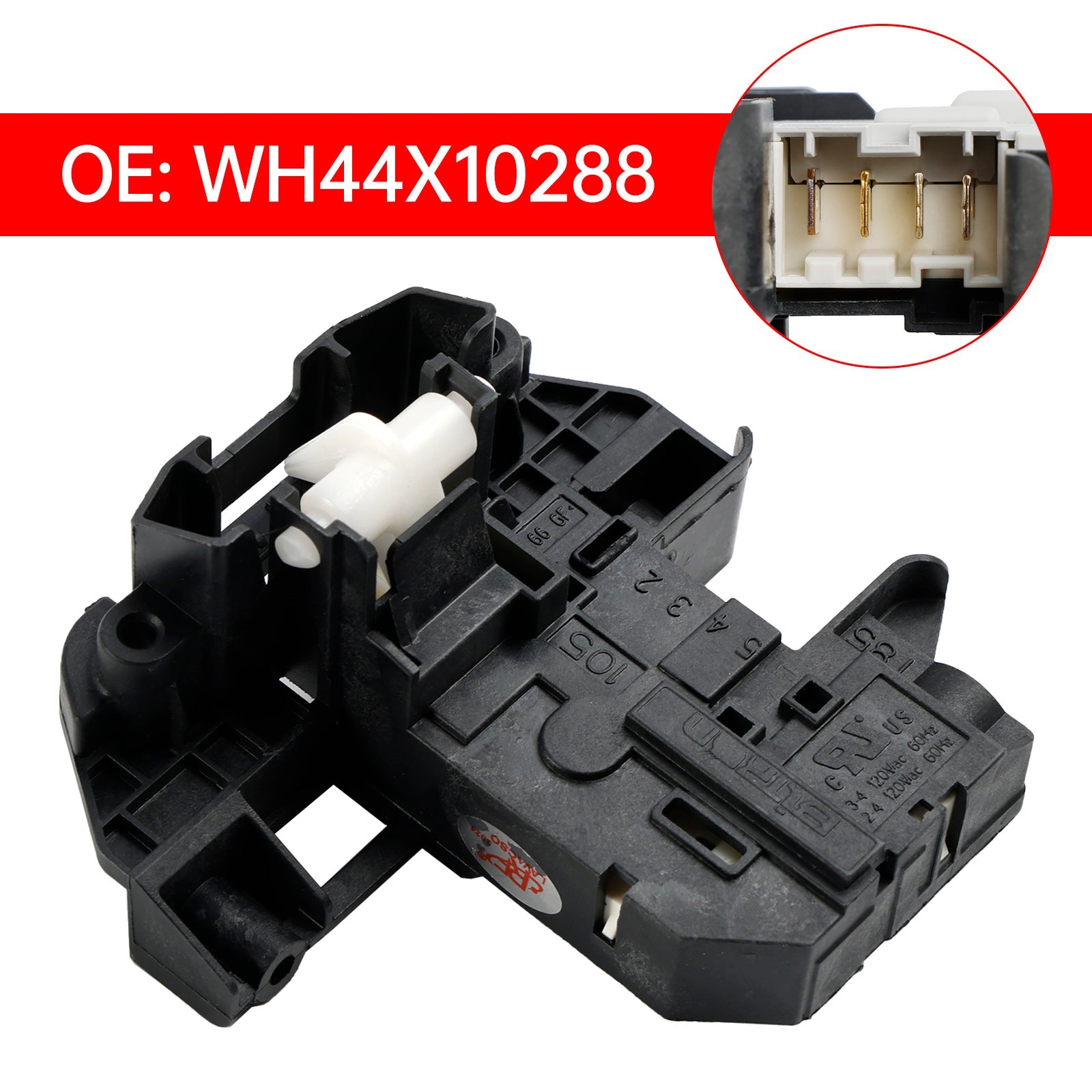 WH44X10288 Washing Machine Lid Lock Switch Replacement for GE 1974376 AH3496878