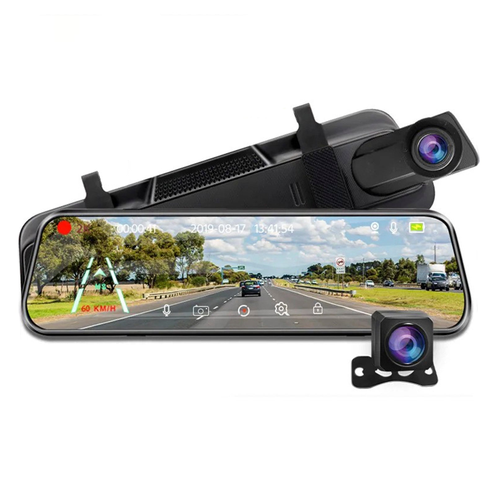 10-inch Full Screen HD 1080P Rearview Mirror Streaming Media Driving Recorder
