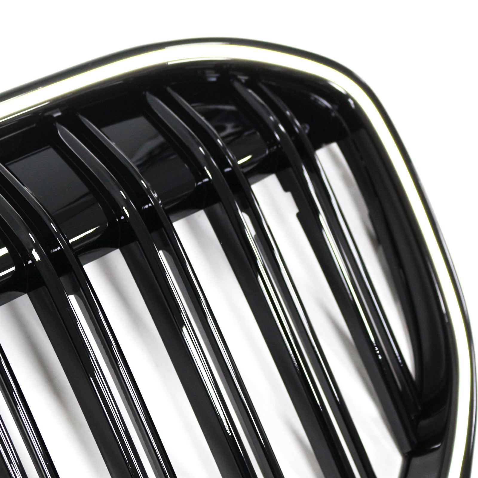Double Slat Gloss Black Front Grill Grille Fit BMW 7 Series G11 G12 2019-2022