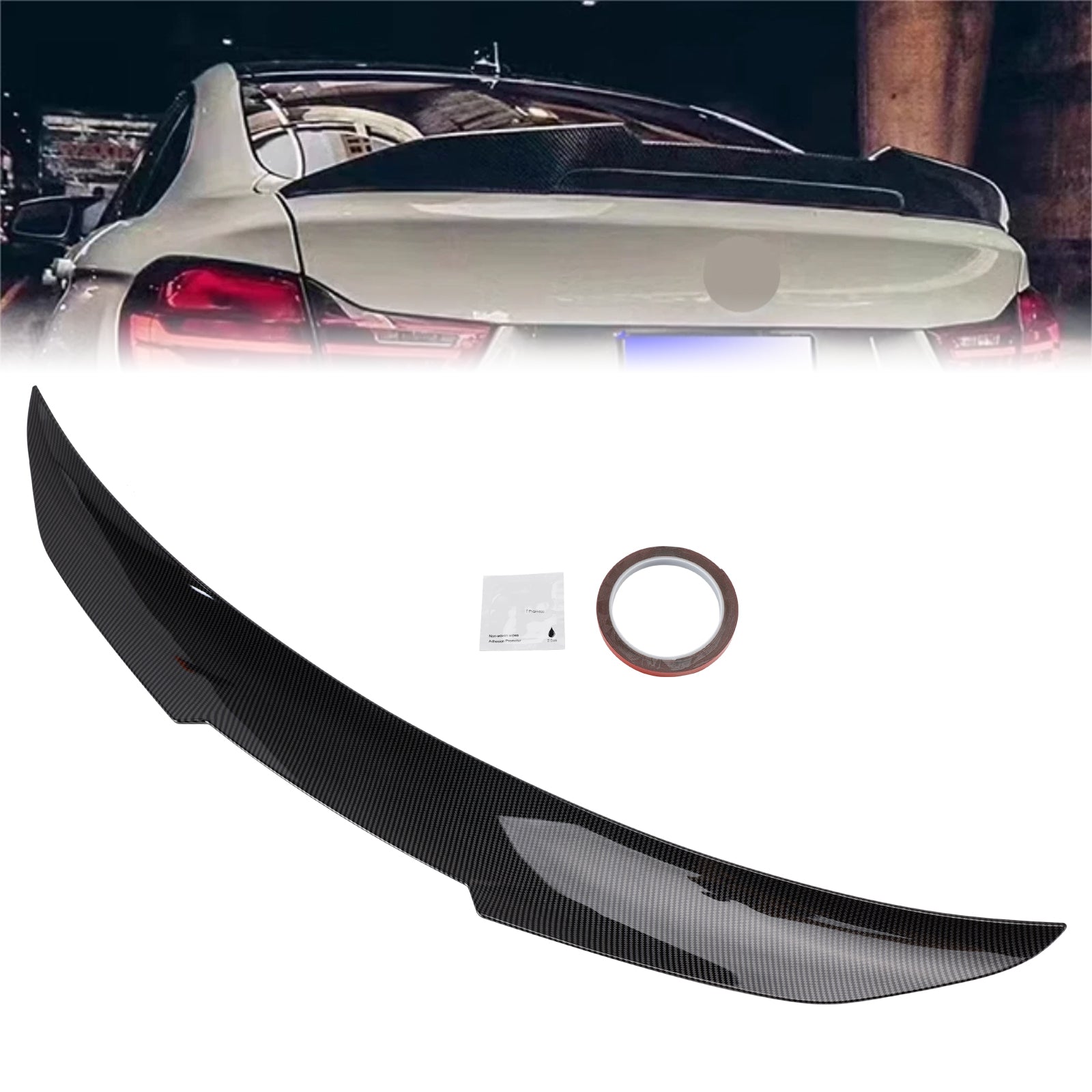Carbon Fiber Look Rear Boot Spoiler For BMW 4 Series F36 4DR Coupe PSM Style
