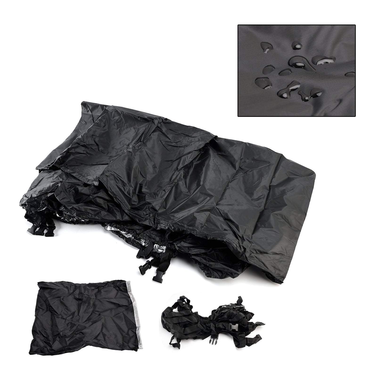 Universal Waterproof Duty Boat Cover 16-18Ft Black For Fishing Boat Shelter
