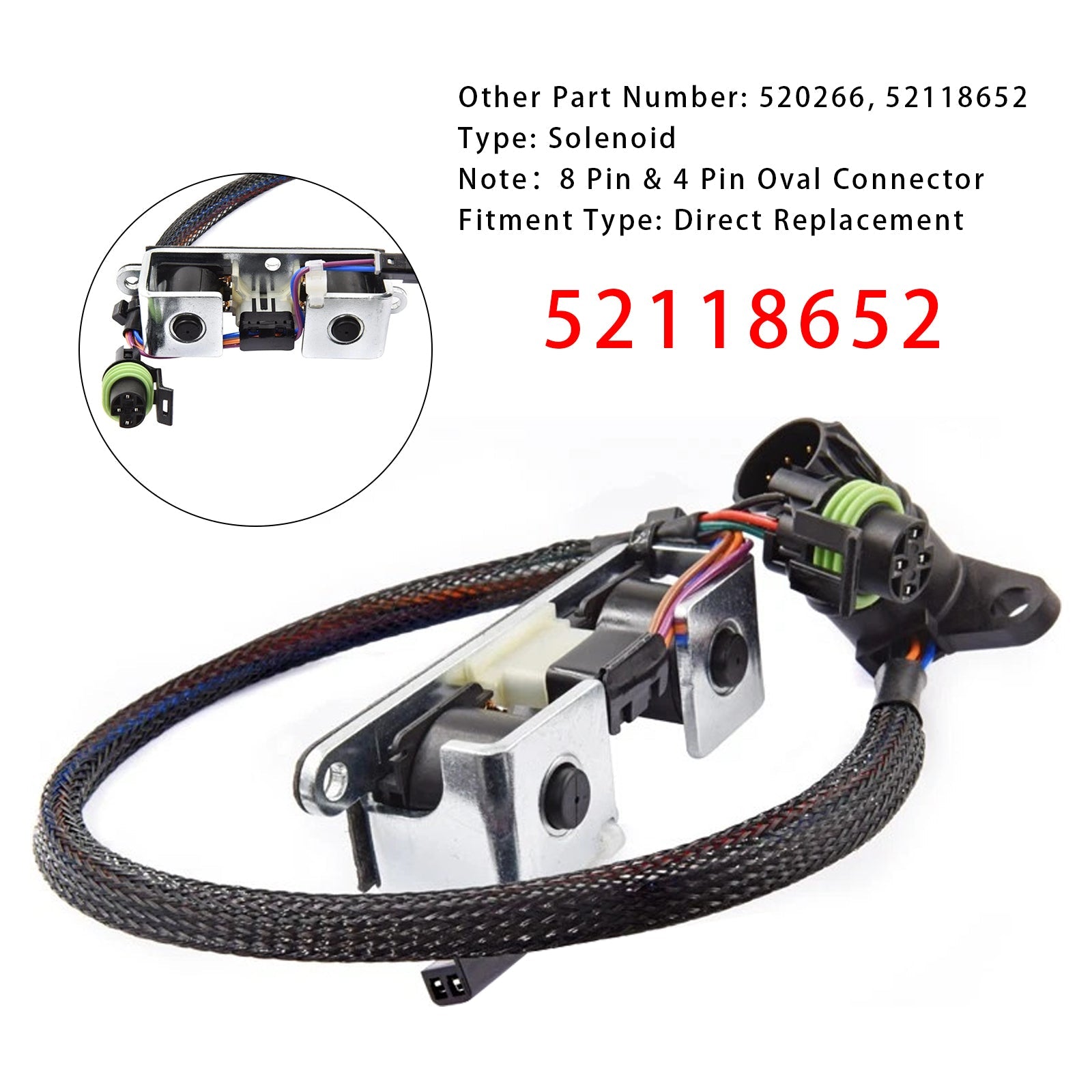 Lock Up & Overdrive Solenoid 52118652 For Dodge 42RE 46RE 47RE 1996-1999