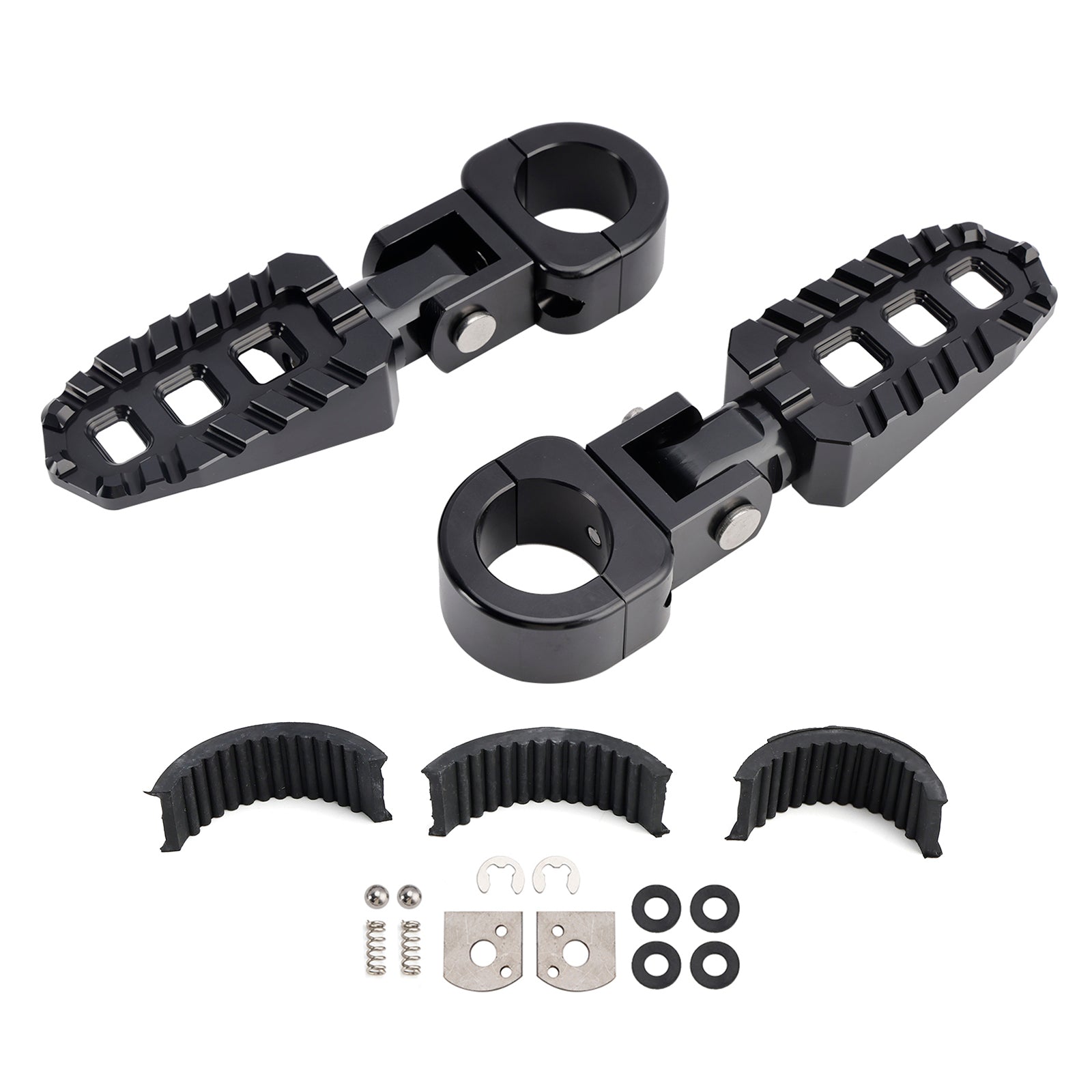 Universal Front Footrests Foot Pegs fit for motorcycle with 1.25" bars