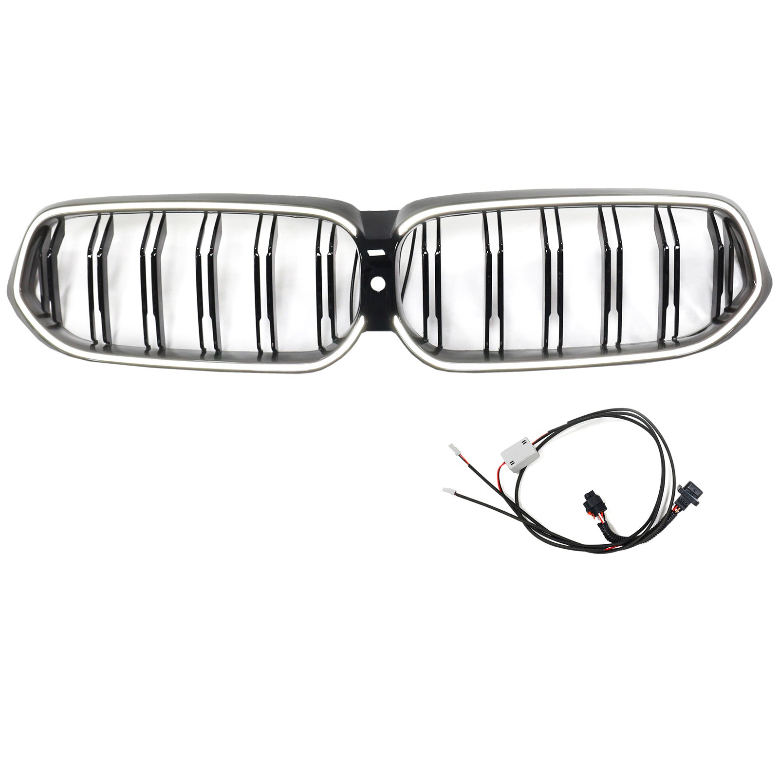 Double Slat Black Front Kidney Grill Grille Fit BMW 6 Series G32 2020-2025