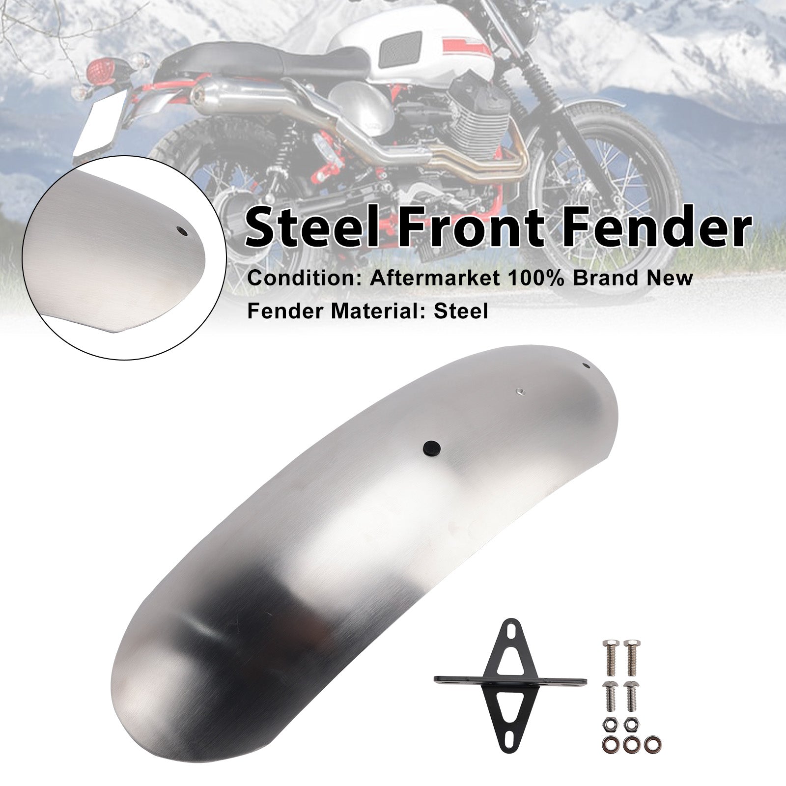 Steel Front Fender Fit For MOTO GUZZI V7 II Stone Classic Special 10-16