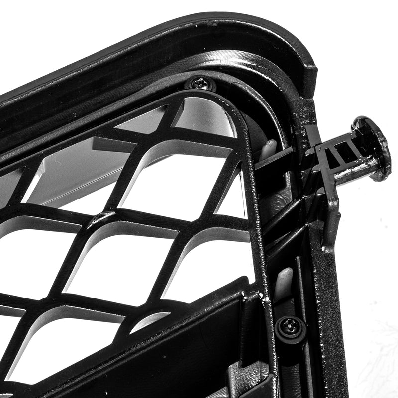Rejilla de parachoques delantero cromada negra brillante ABS compatible con Clase C Benz W204 C300 C350 08-14
