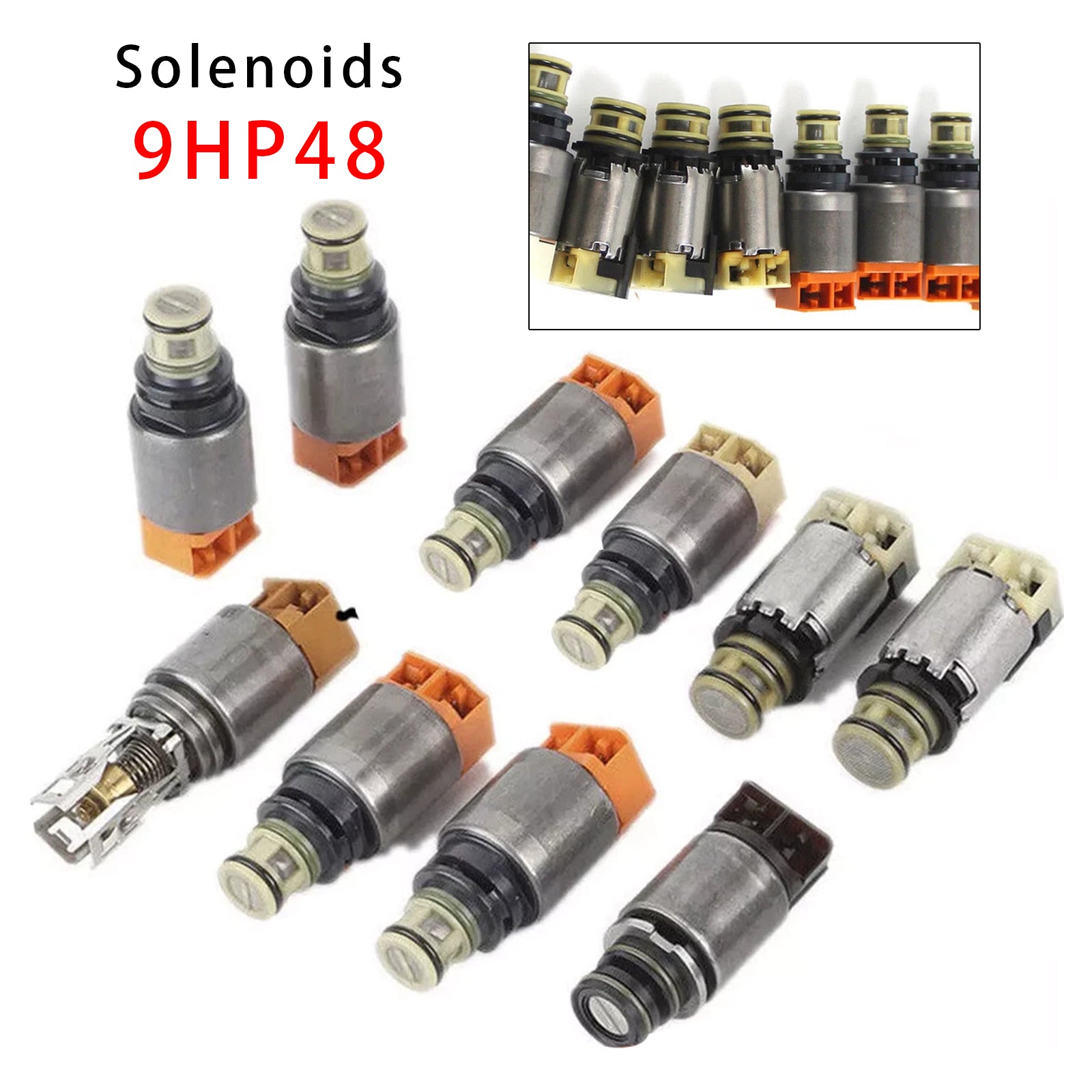 2013-2014 For Land Rover RANGE ROVER 9 SP L4 2.0L 2.2L 10PCS 9HP48 Auto Transmission Gearbox Solenoid Kit 948TE