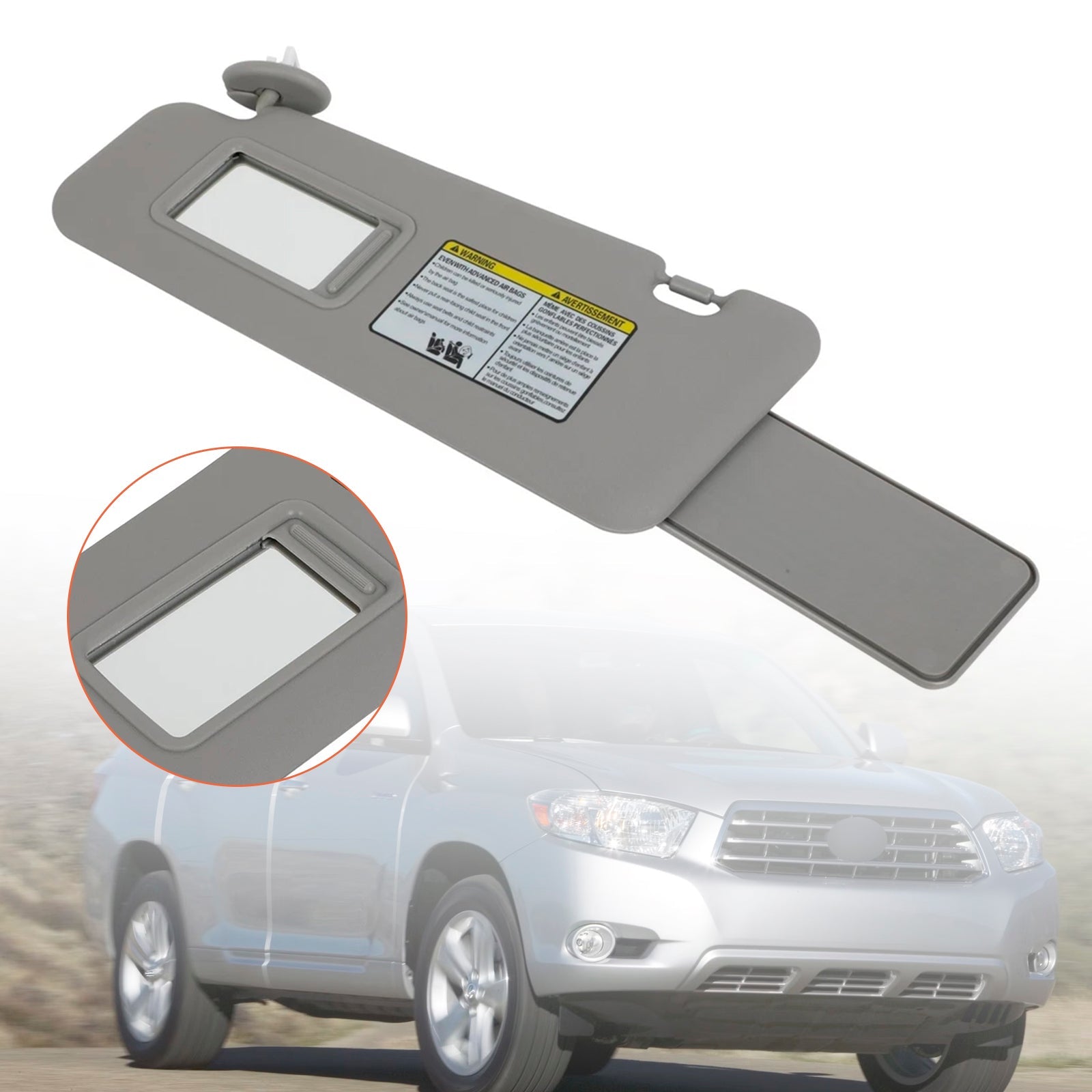 2008-2017 Honda Accord Gray Left  Side Sun Visor 74320-48500-E0