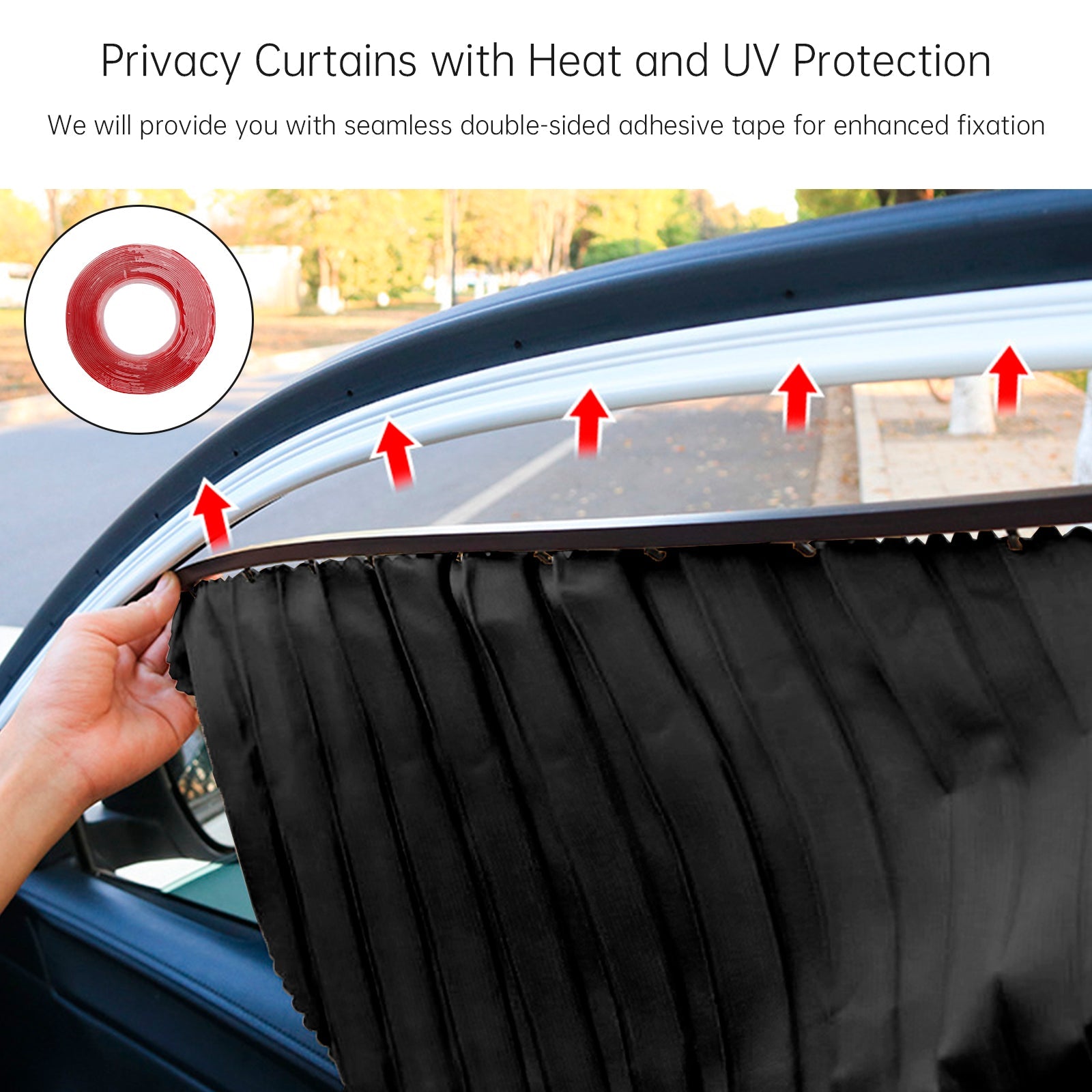 4 PCS Universal Car Side Window Sun Shades Black For Breast feeding Taking a nap