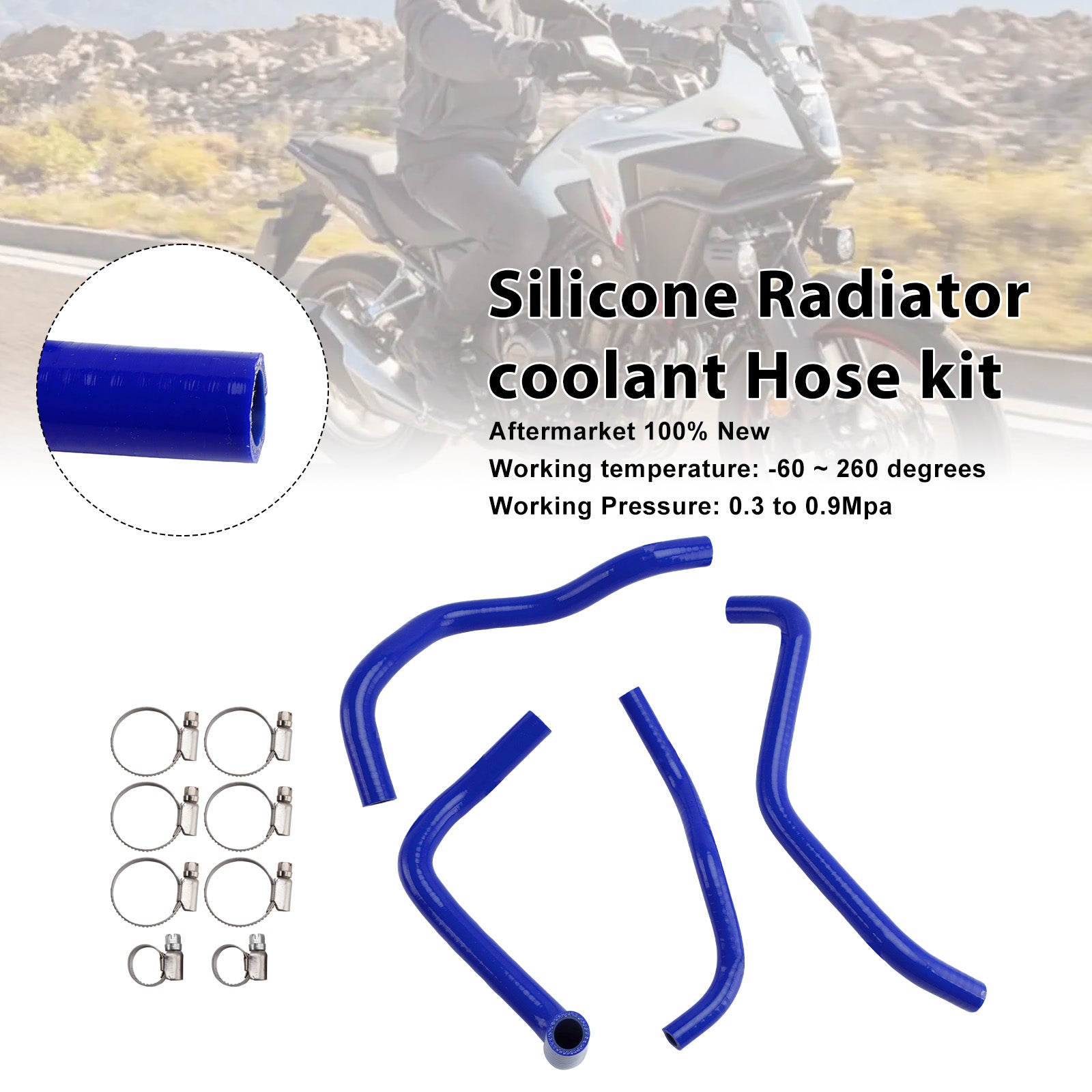 Silicone Radiator coolant Hose For Honda NX400 NX500 CB500 CB500F/X/R