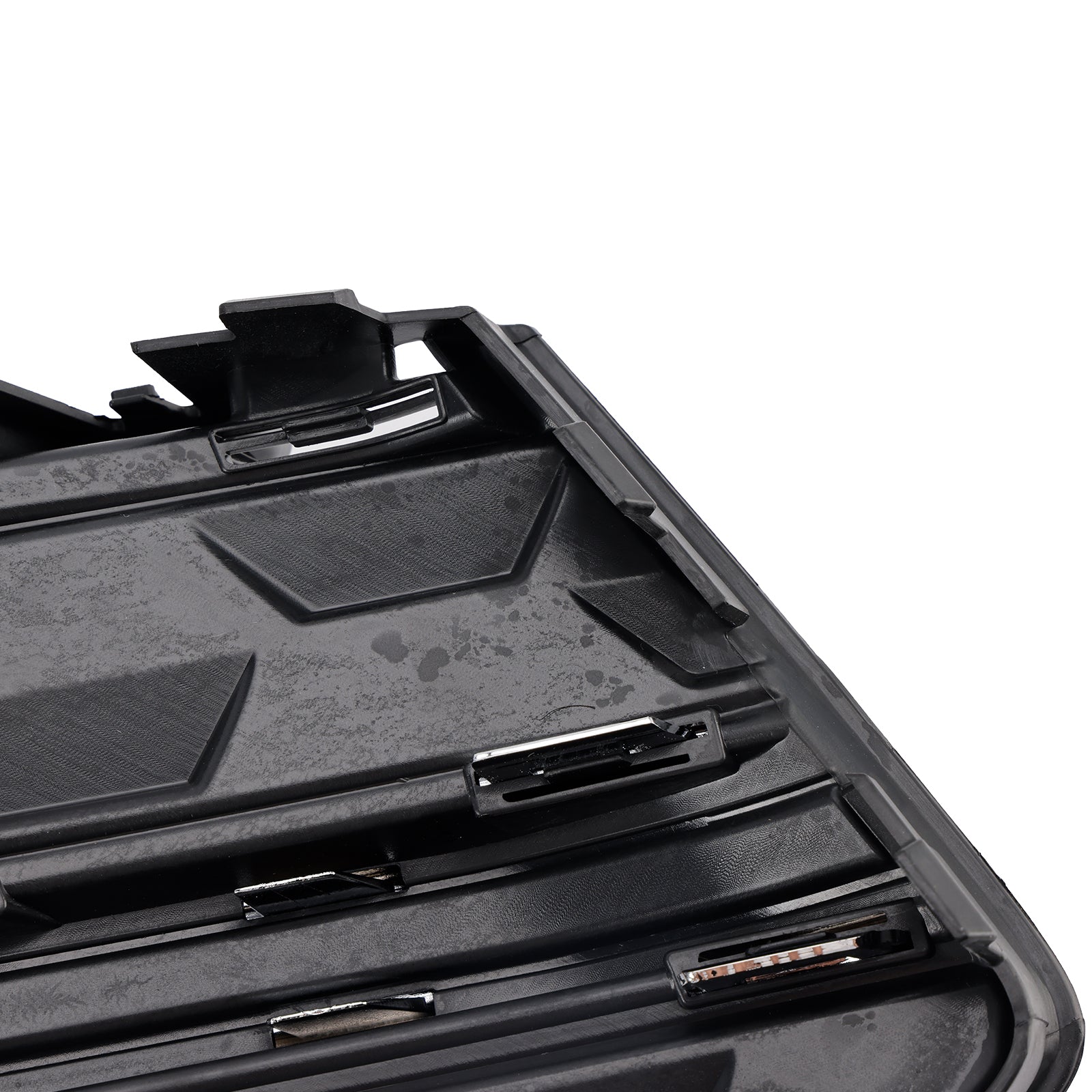 2023+  Audi A6 C8PA S-Line S6 2PCS Front Bumper Fog Light Grille Trim Black Chrome