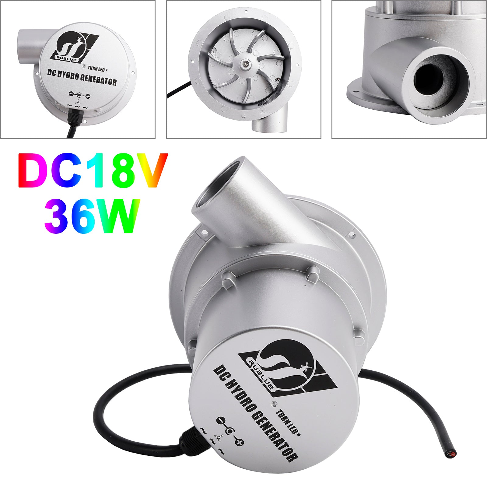 12V Small Hydroelectric Generator DC18V 36W/50W High Efficiency Brushless Motor