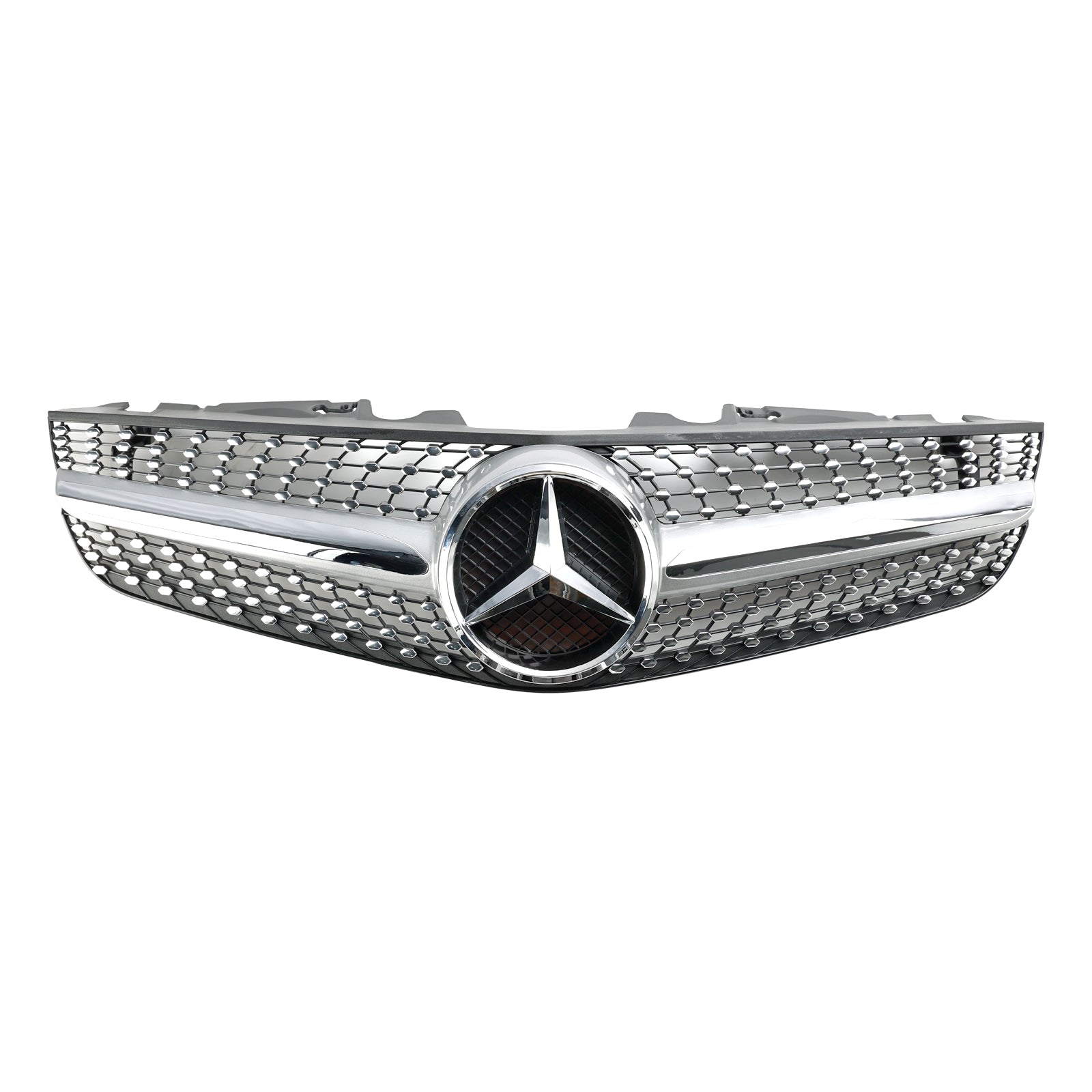 Mercedes R230 SL550 SL600 2009-2012 Diamond Front Bumper Upper Grill