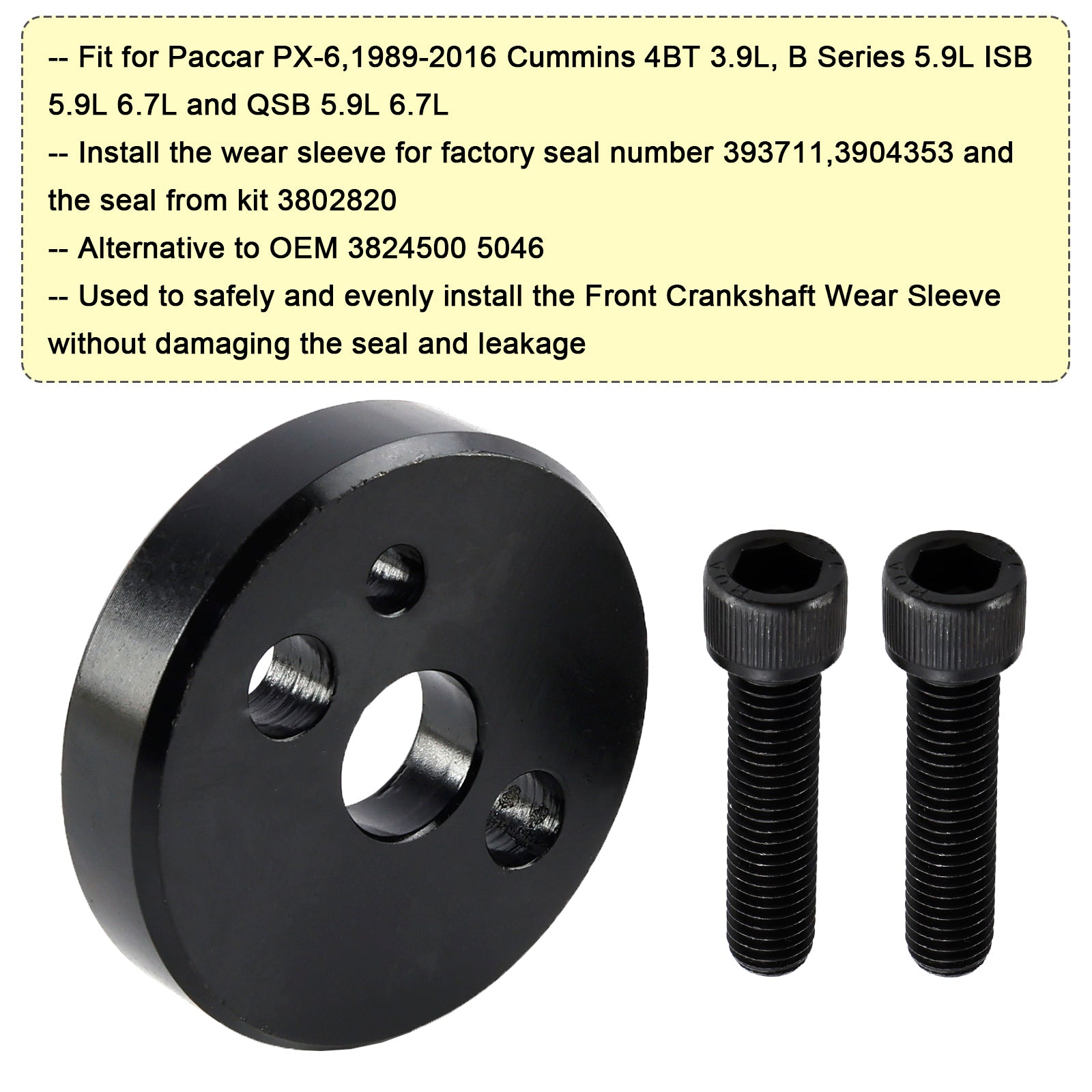 Front+Rear Crankshaft Seal Remover & Installer Tool for Cummins 3.9L 5.9L 6.7L