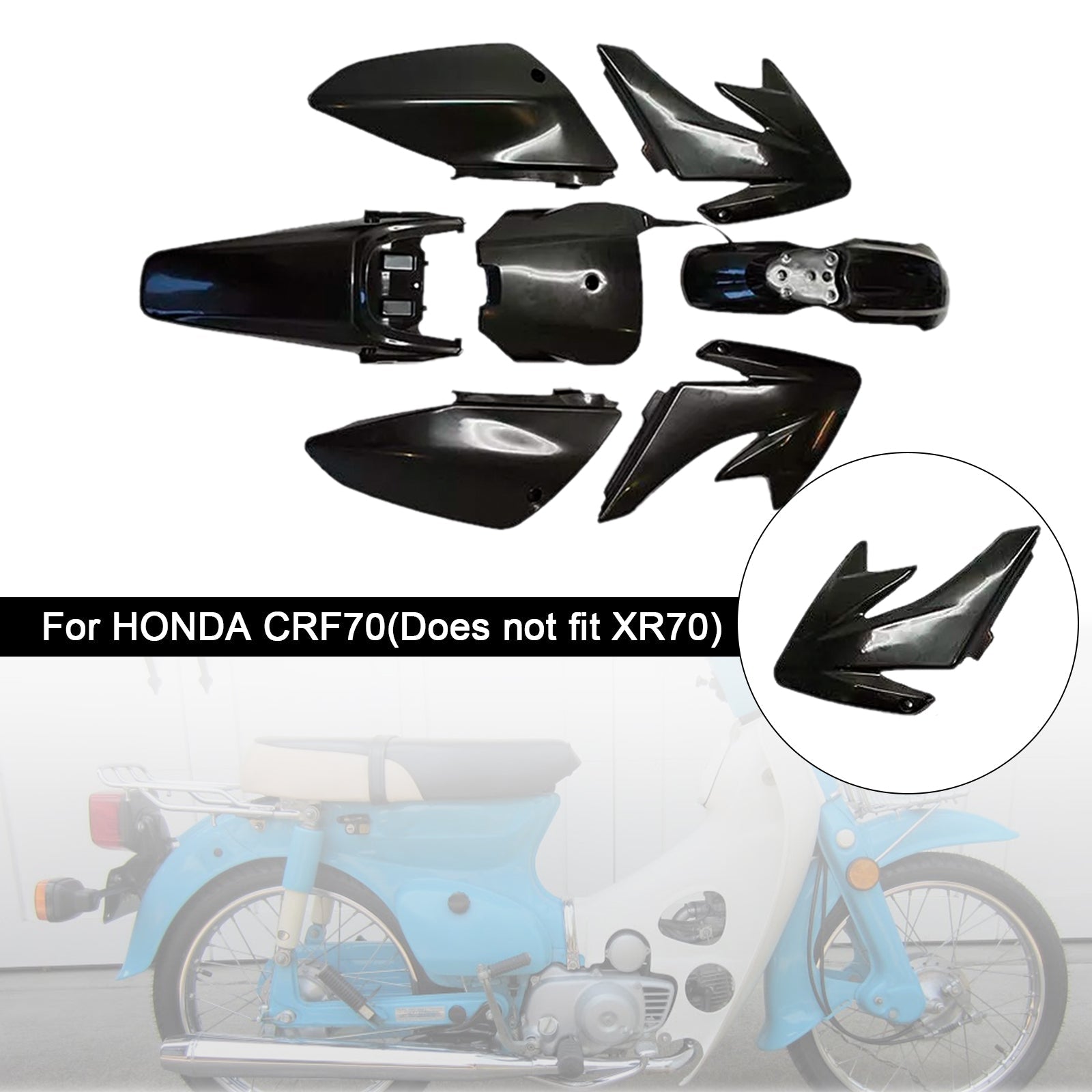 HONDA CRF70 DIRT BIKE Body Plastic Kit Fender Fairing
