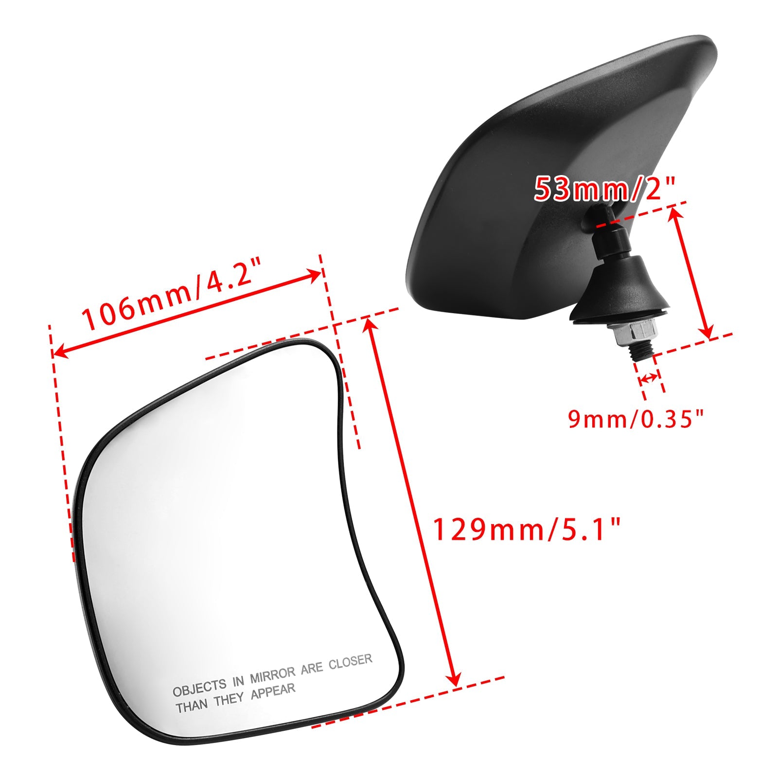 9mm Fairing Mount Rear View Mirrors For Street Glide FLHXSE FLHX 2023 2024