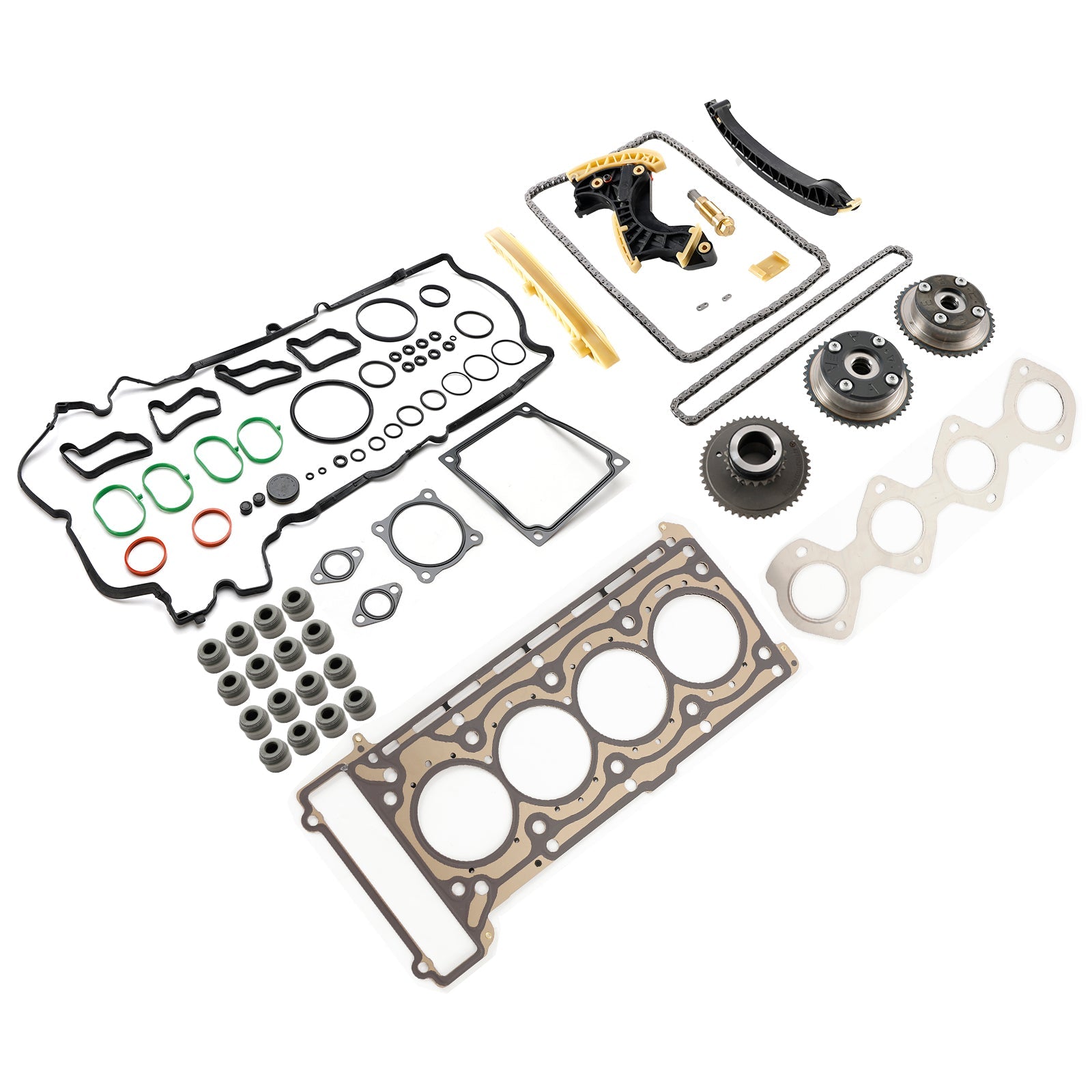 Timing Chain Kit & Camshaft Gears & Head gGasket Set for Mercedes E-Class