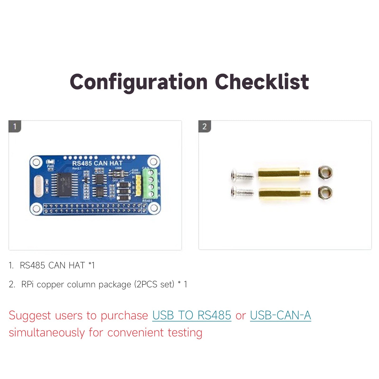 Raspberry Pi RS485 Can Expansion Board UART Communication Module Onboard TVS