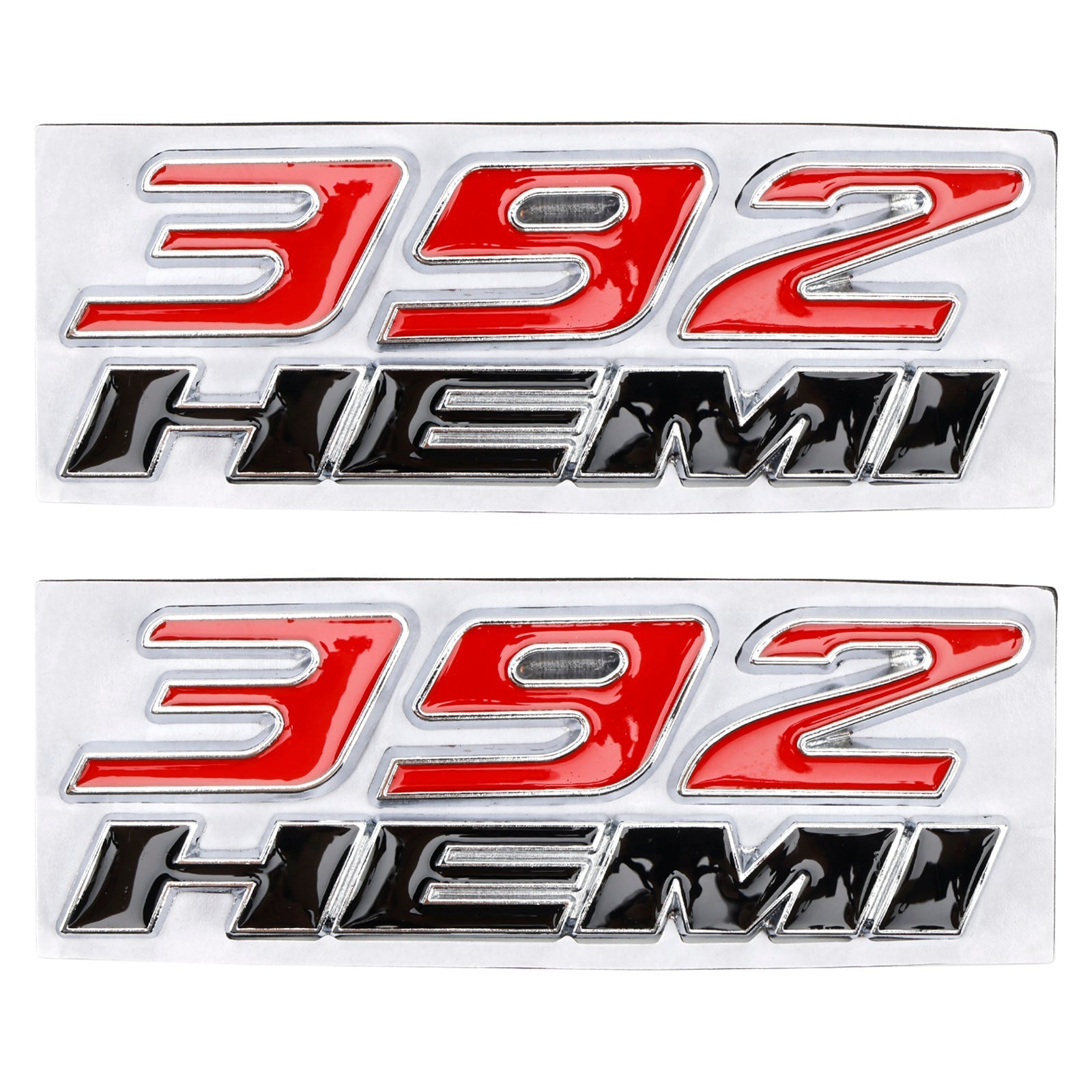 2X 3D Fender Side 392 Hemi Decal Emblems for Challenger Charger Badge