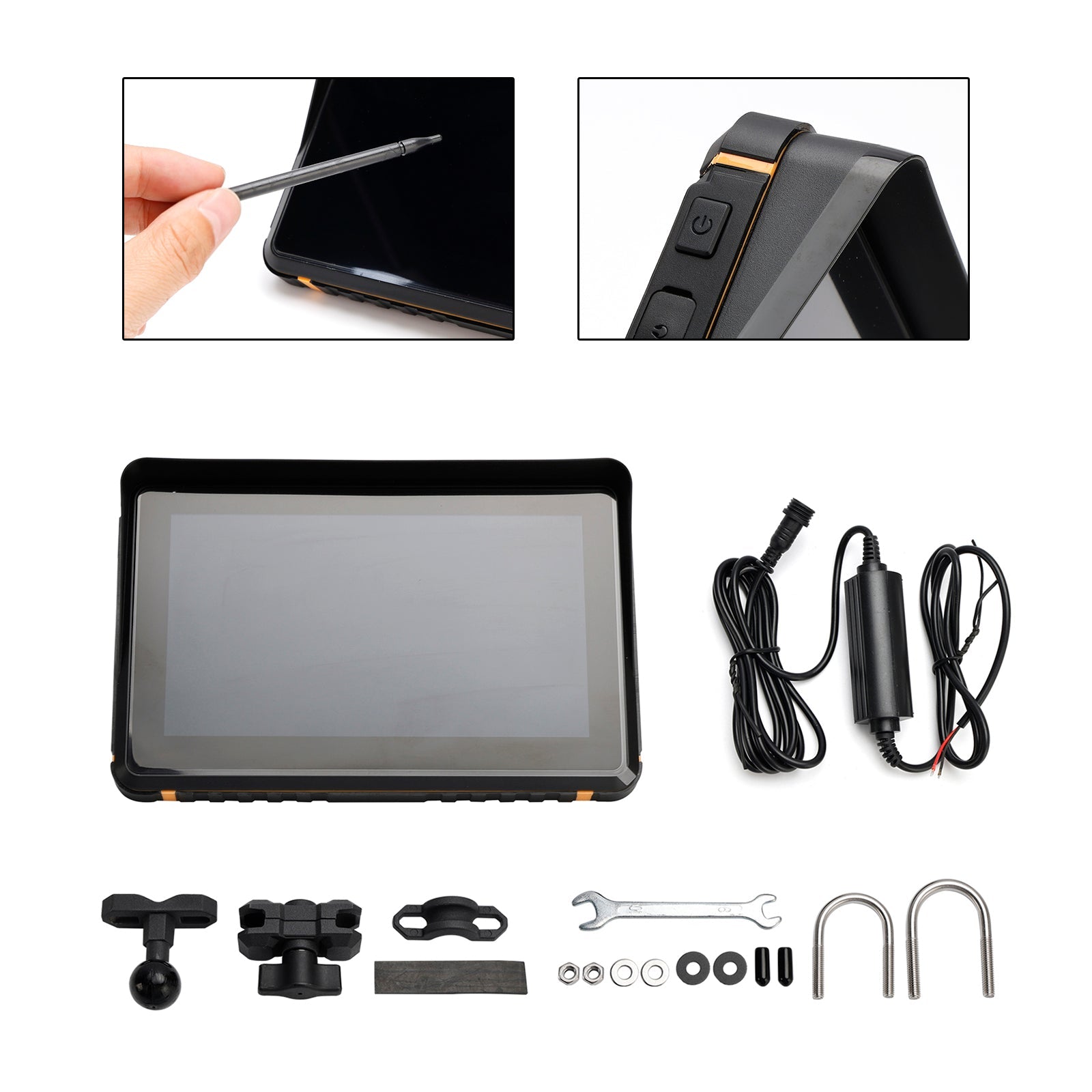 Wireless Gps Carplay 1080P Recorder 7" Universal For Scooter Motorcycles