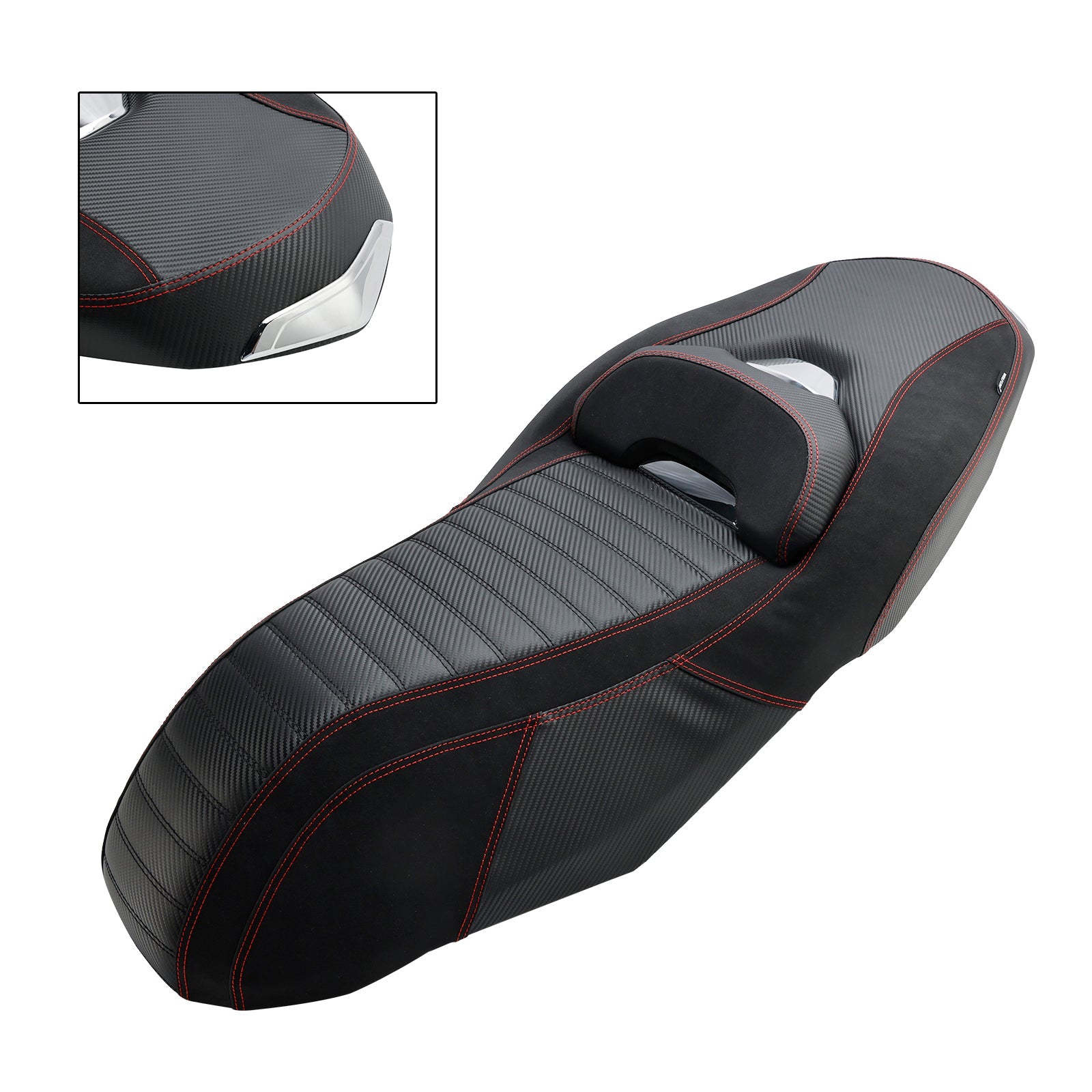 Complete Cushion Rider Passenger Seat Fits Red For Yamaha X-Max 300 2023-2024