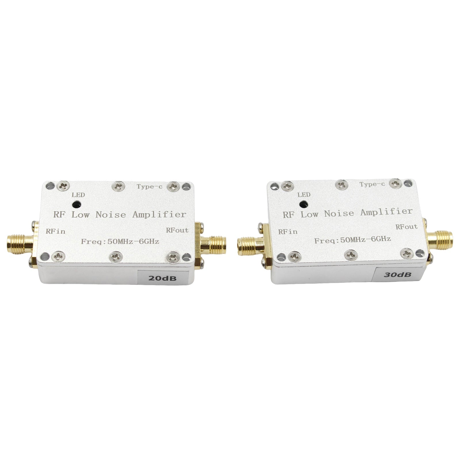 50m-6GHz Radio Frequency Amplifier 20dB 30dB High-Gain Front LNA Low Noise Signal