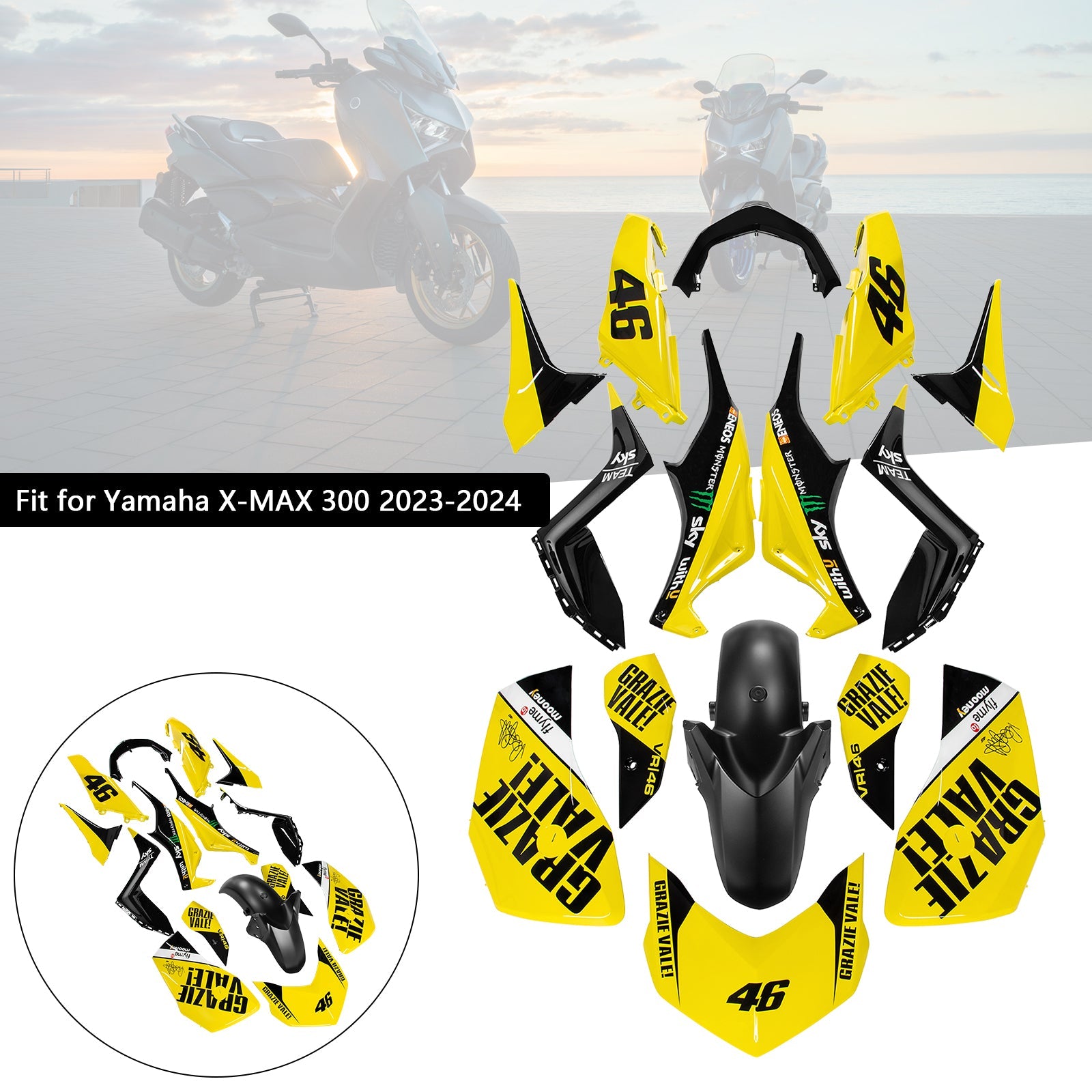 Yamaha X-MAX 300 XMAX 2023-2024 Fairing Kit