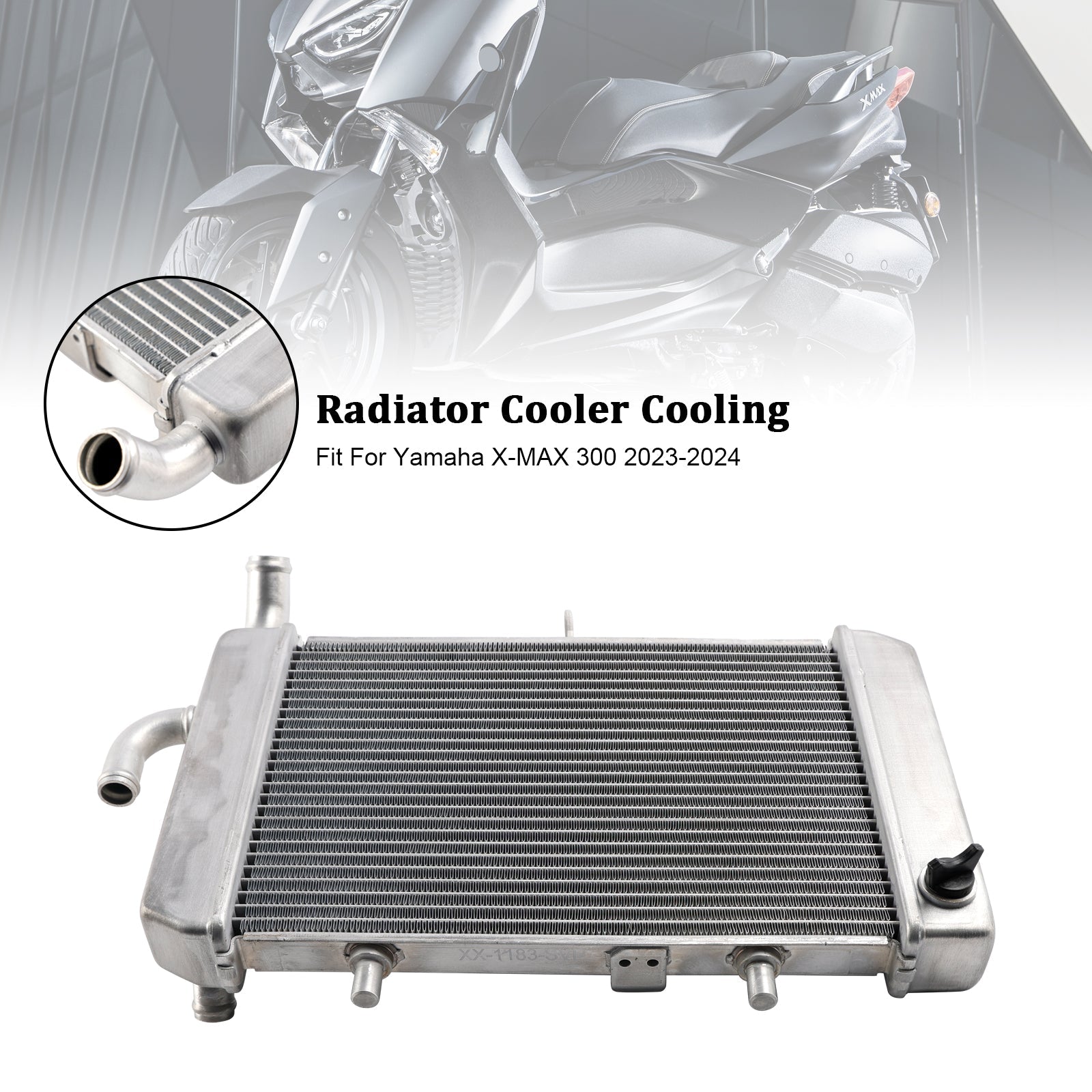 Radiator Cooling Engine Cooler For Yamaha X-MAX 300 XMAX 2023-2024