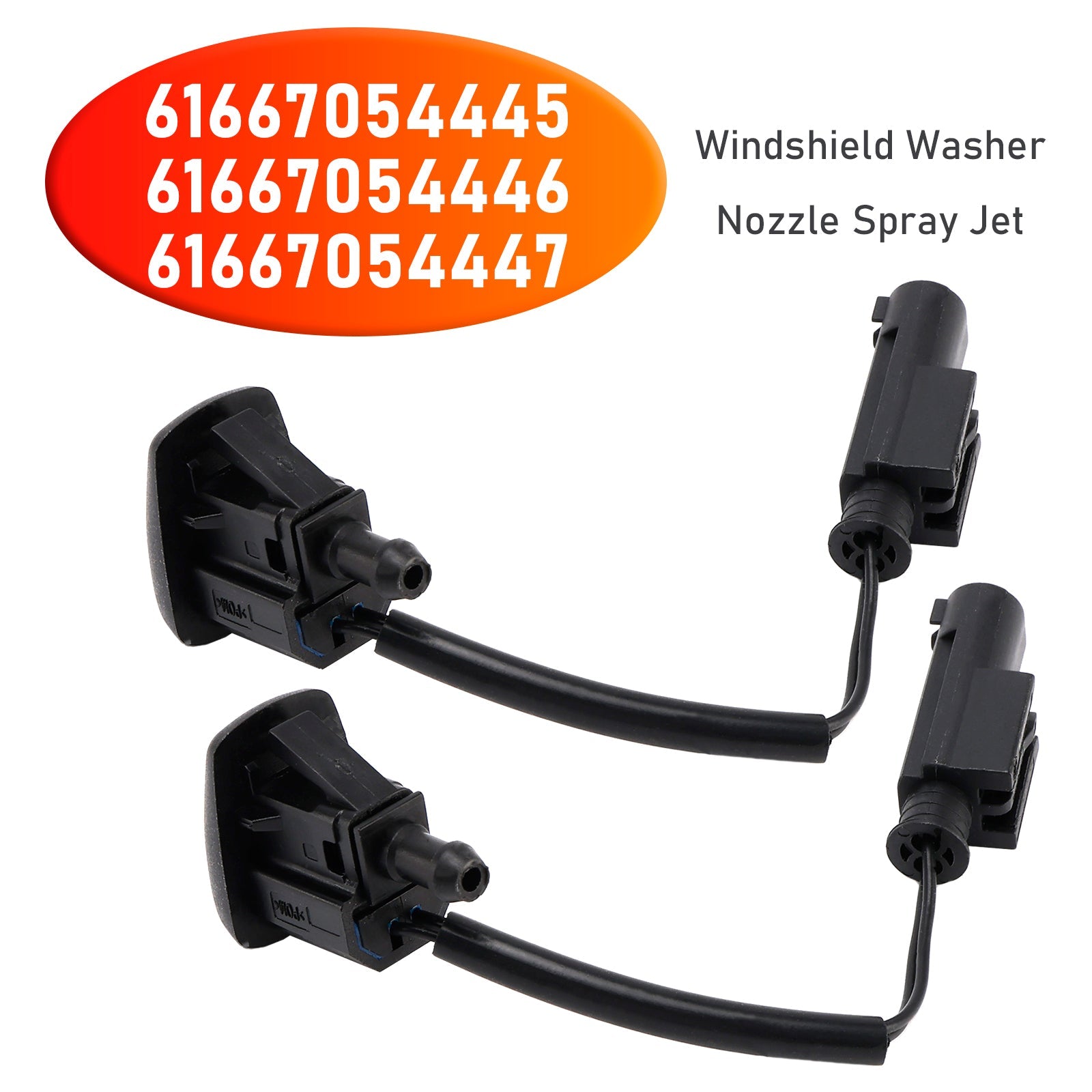 BMW E63 E64 645Ci 650i 2pcs Windshield Washer Nozzles Spray Jet 61667054445