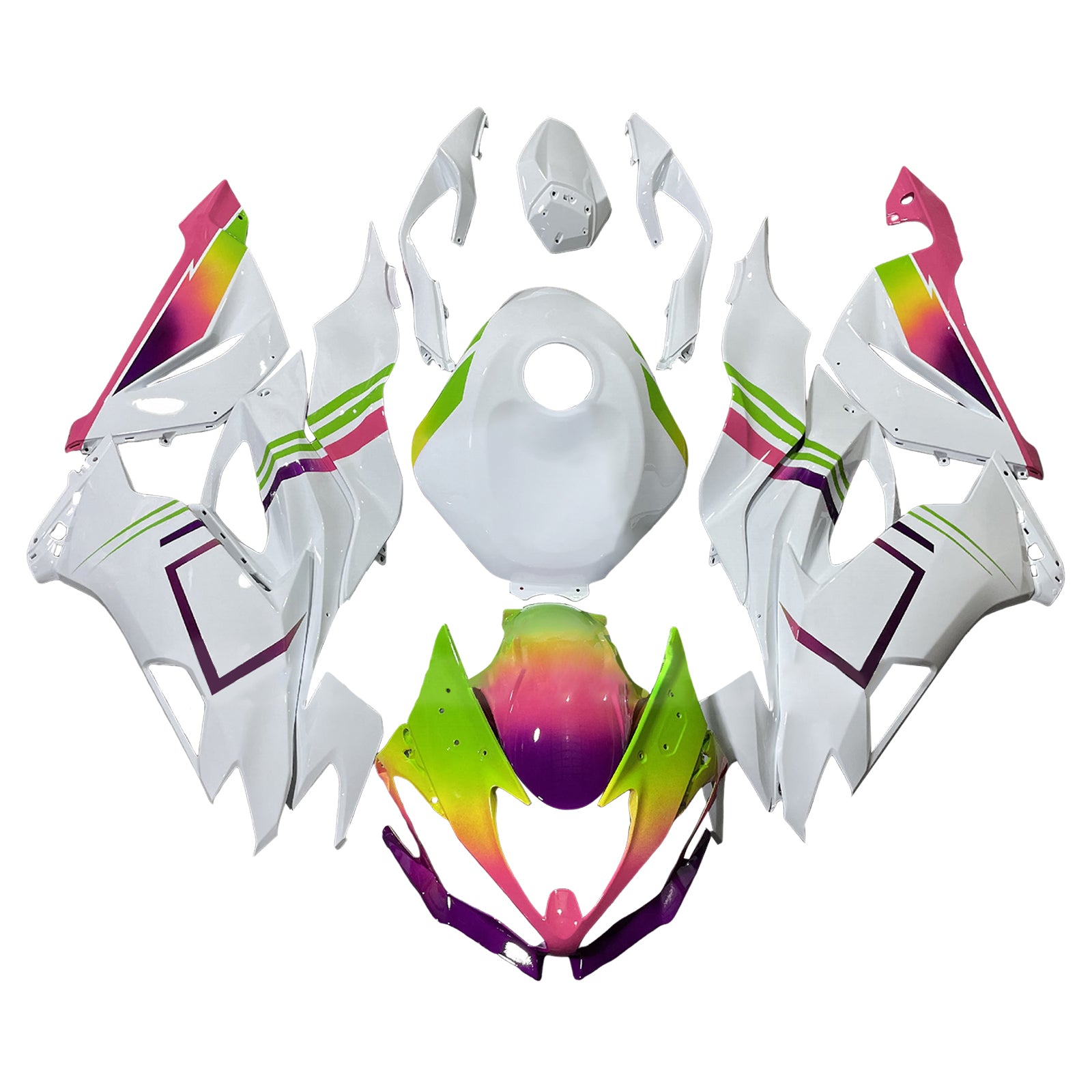 Injection Fairing Kit Bodywork Plastic ABS fit For Kawasaki ZX6R 2019-