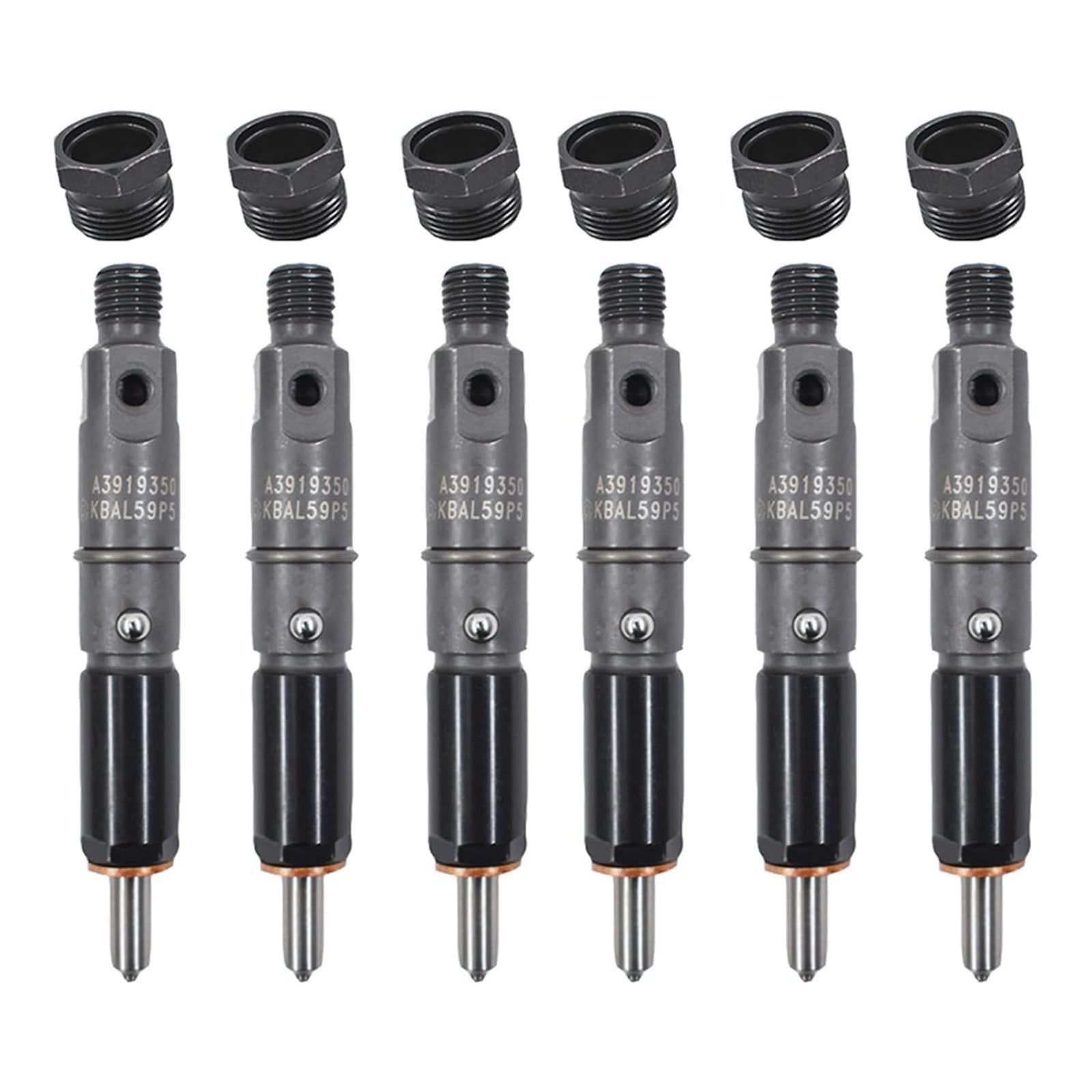 1989-2993 Dodge D250 D350 Cummins 5.9L 12V 6Pcs Fuel Injector 0432131837 3919350