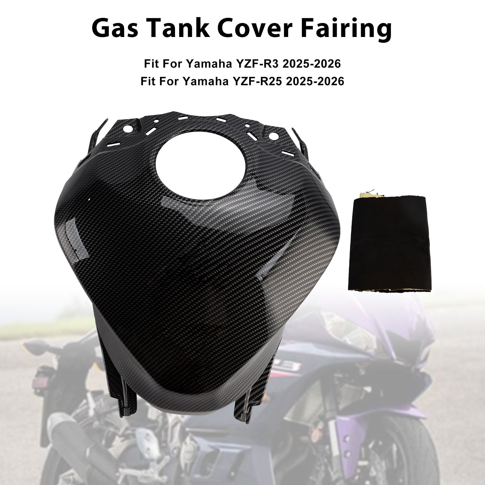 Gas Tank Cover Fairing Protector For Yamaha YZF-R3 R25 2025-2026