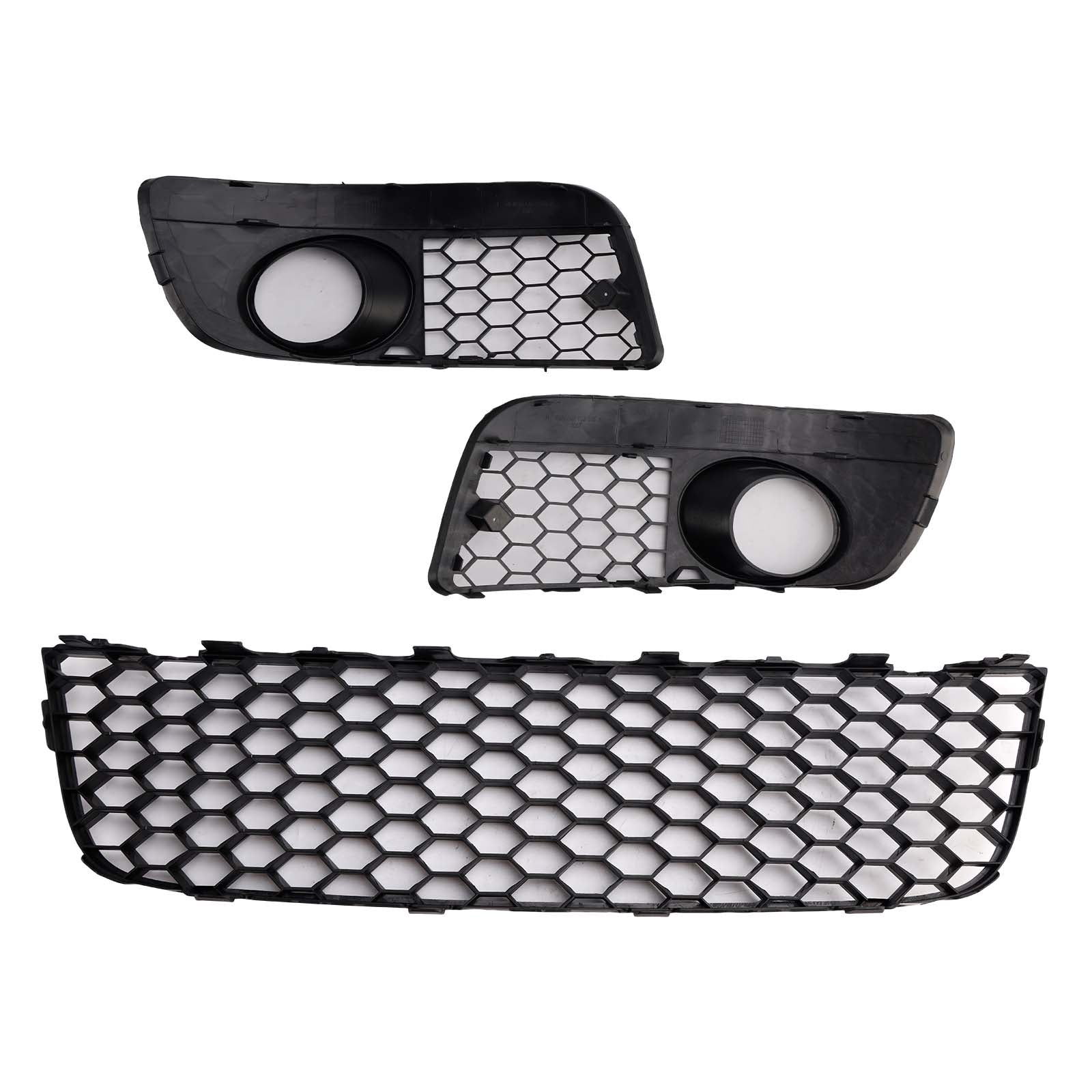 2006-2009 For VW GOLF MK5 GTI 3PCS Front Lower Bumper Grille + Fog Light Cover