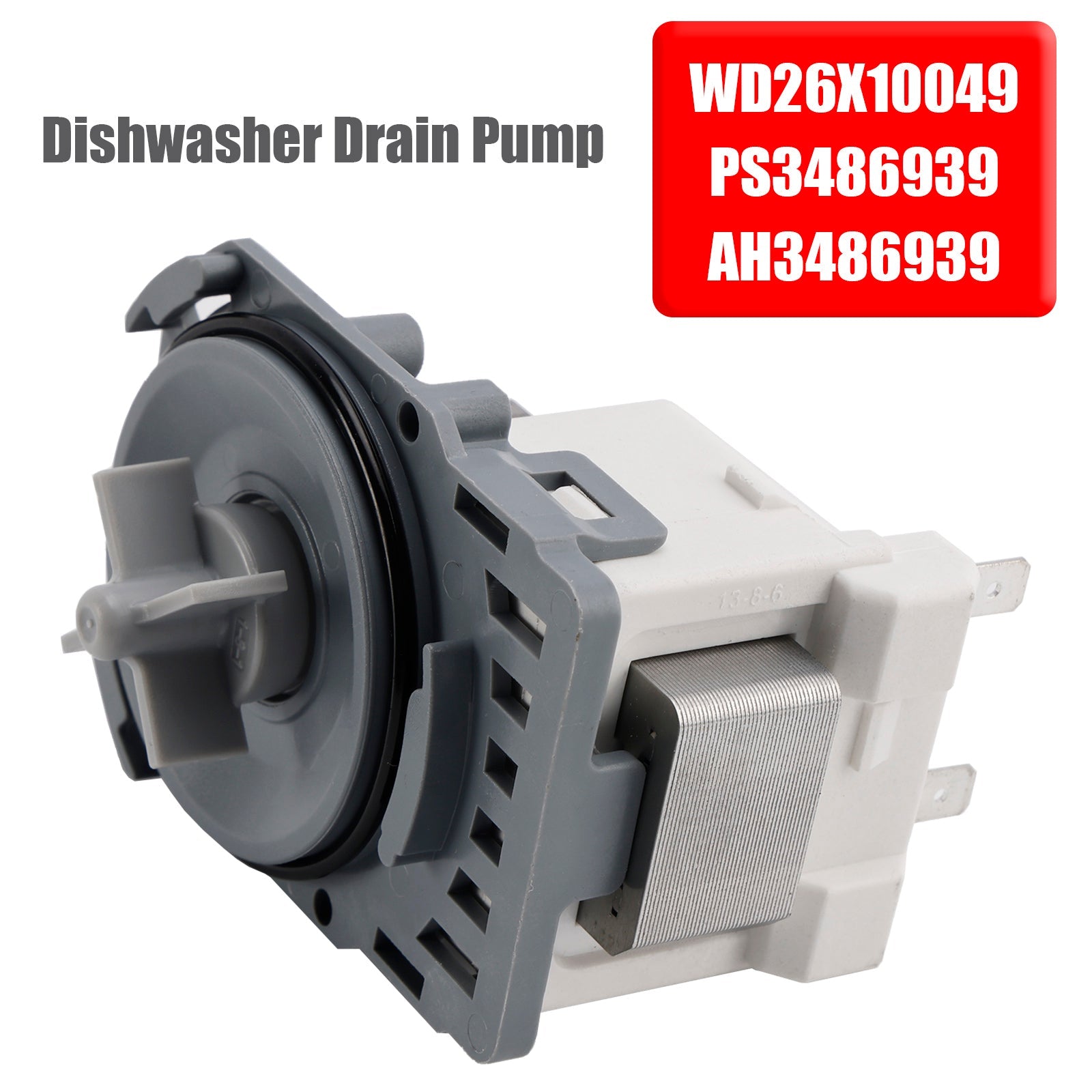 WD26X10049 PS3486939 AH3486939 Dishwasher Drain Pump for GE Dishwasher